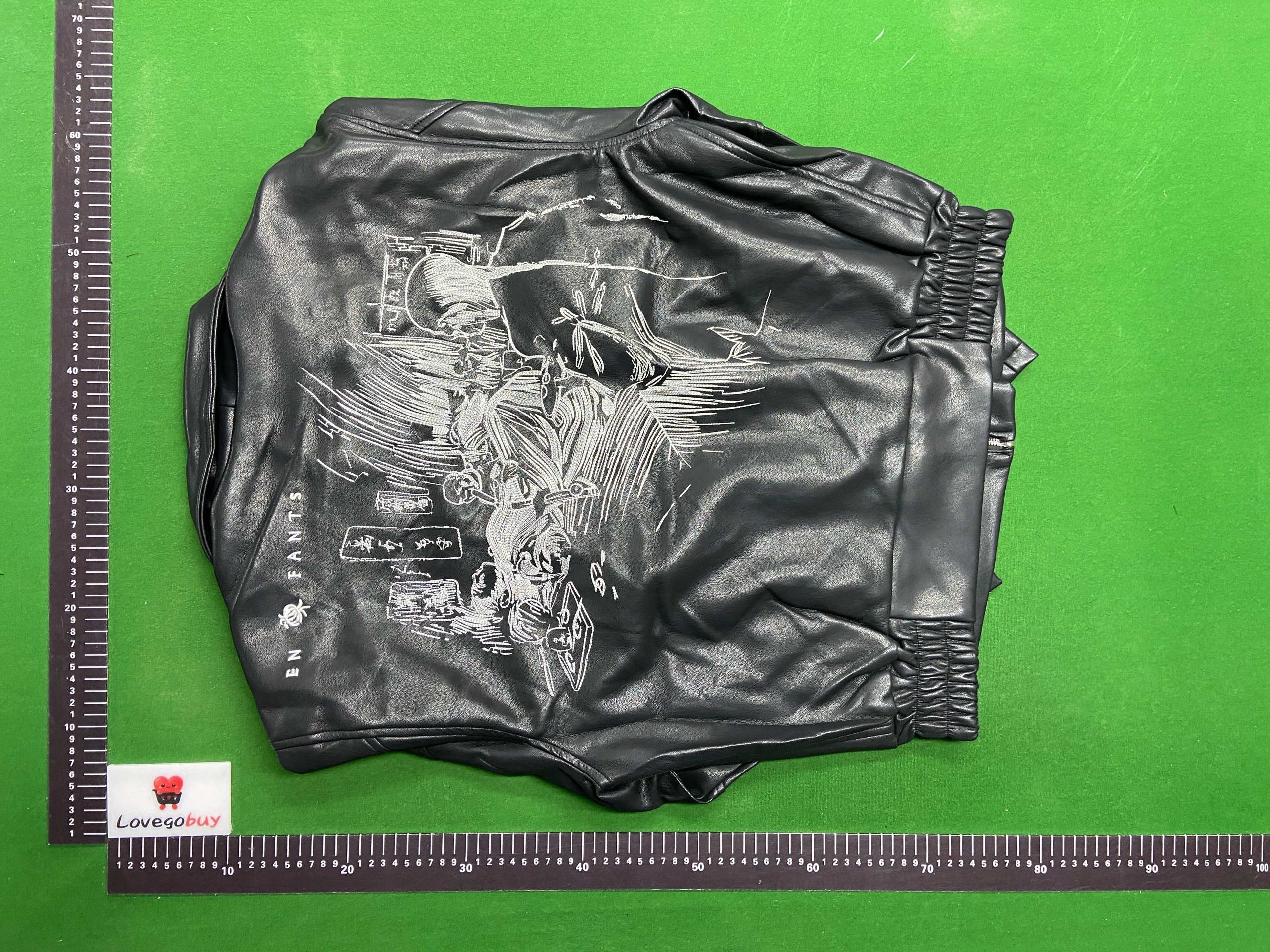Foto QC 5 de Enfants Riches Déprimés Opium Den Frank Leather Jacket Black
