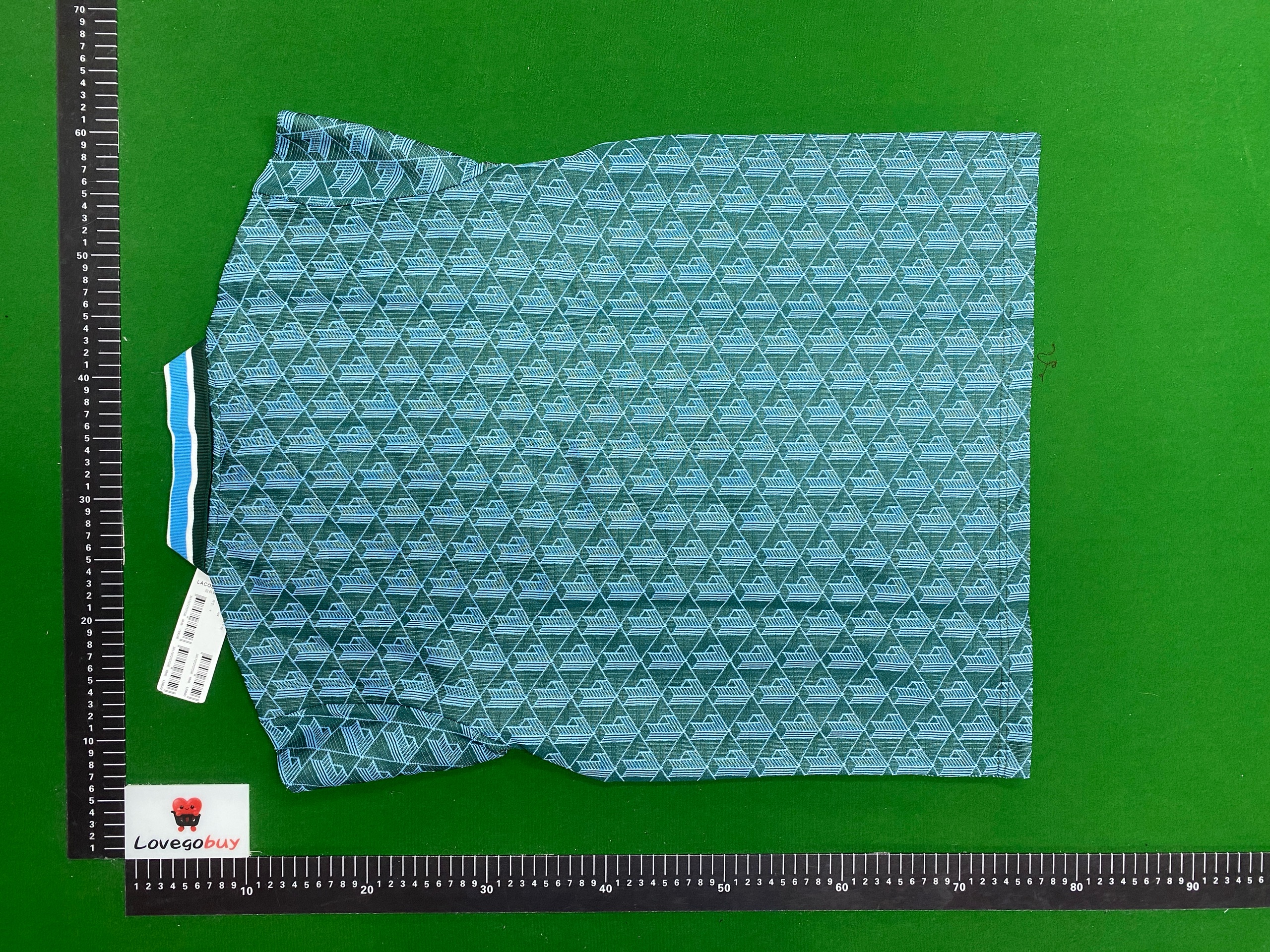 Foto QC 5 de Lacoste Monogram Shirt Classic Fit Polo DH1417 Blue
