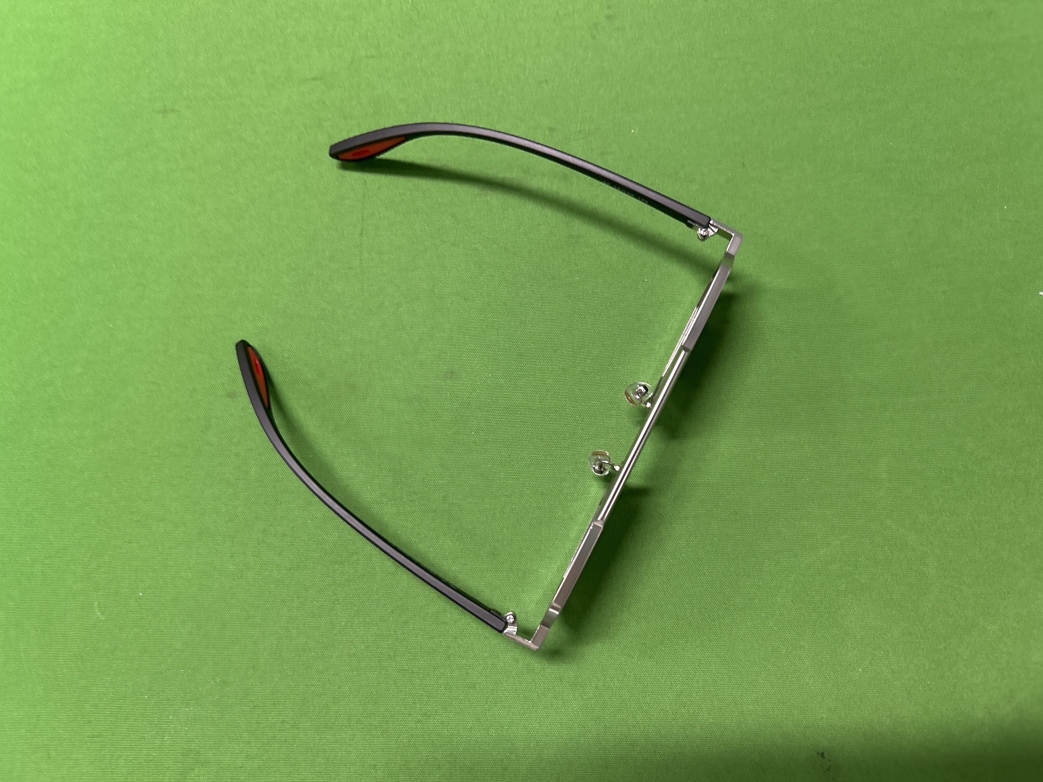 Foto QC 3 de Unbranded Octagonal Metal Eyeglasses Gunmetal Black Orange