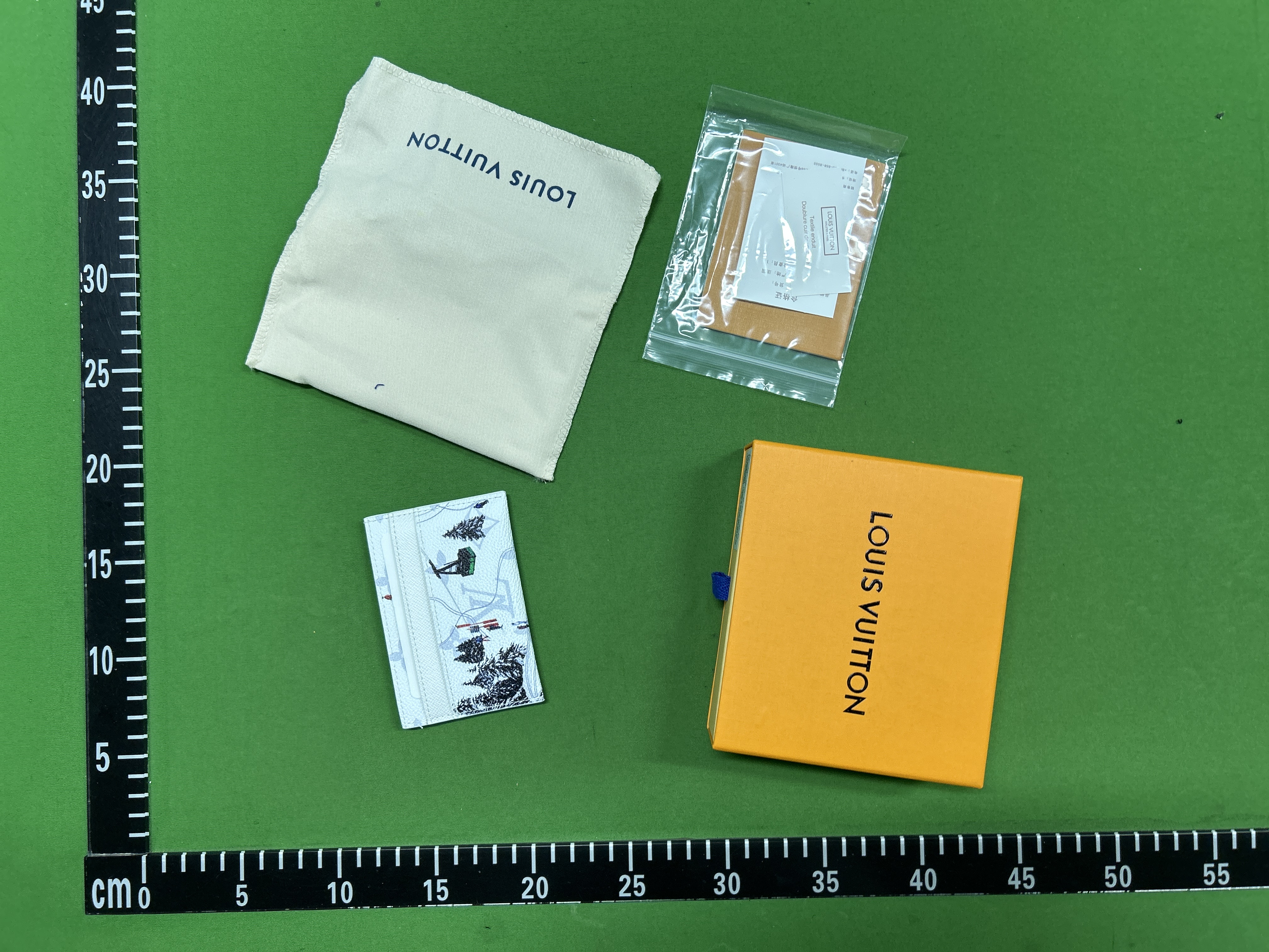 Foto QC 1 de Louis Vuitton Swim Double Card Holder Monogram Canvas Blue Lagoon