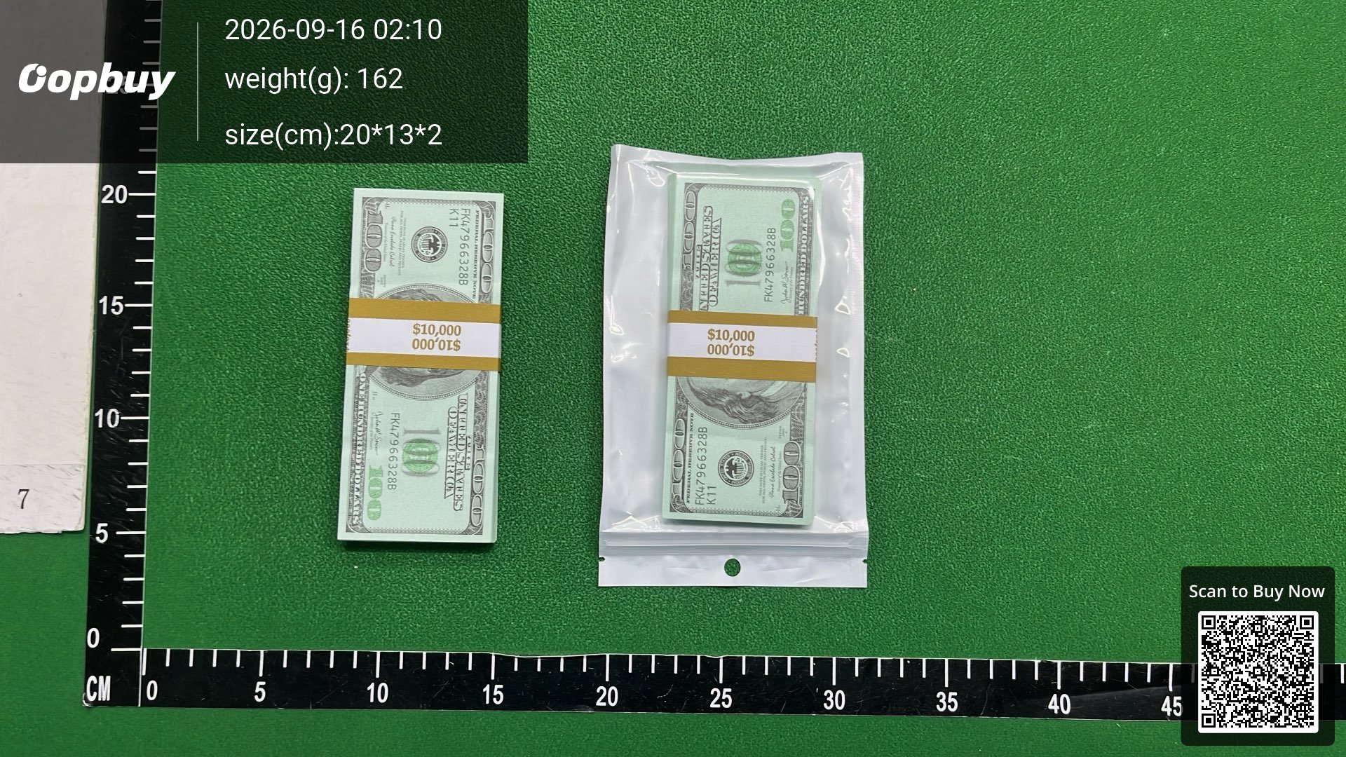 Foto QC 3 de Supreme Cash Cannon Custom $1000 Bills Paper Play Money