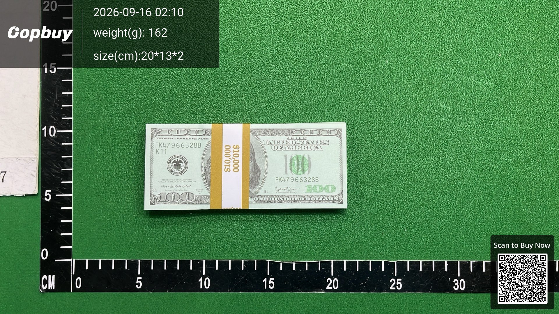 Foto QC 1 de Supreme Cash Cannon Custom $1000 Bills Paper Play Money