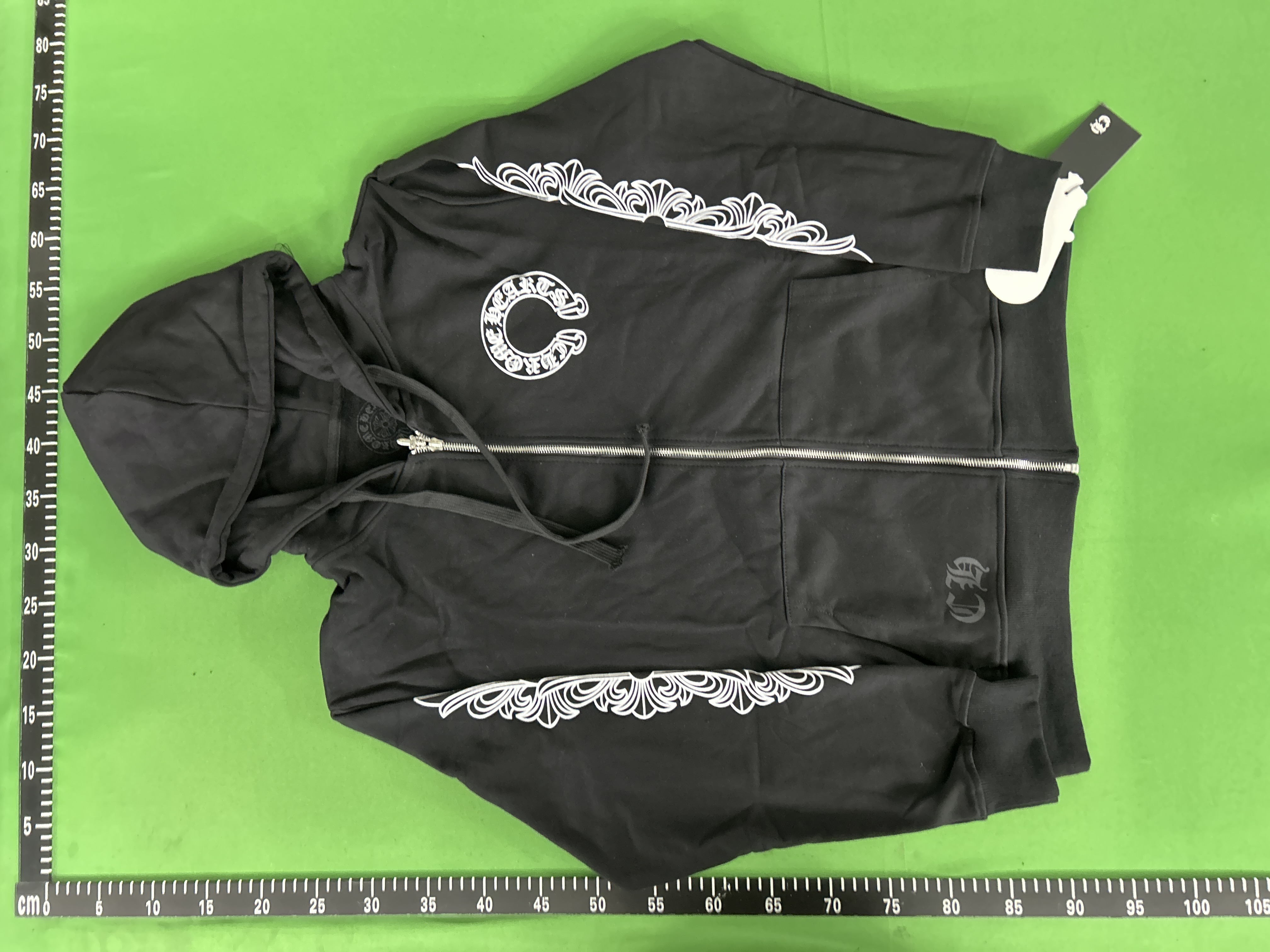 Foto QC 3 de Chrome Hearts Rolling Stones Zip Sweater Hoodie Black