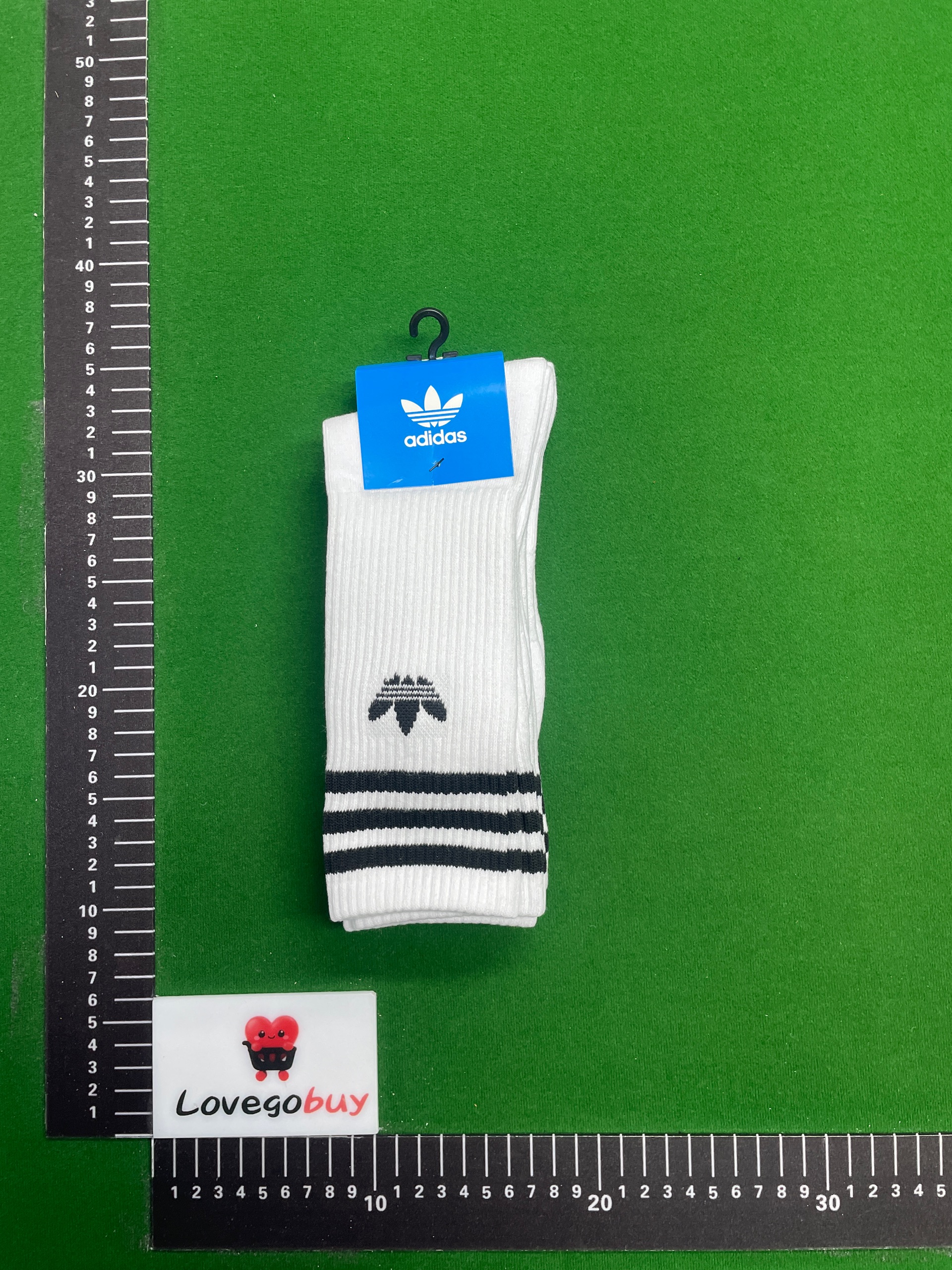 Foto QC 7 de adidas Originals Crew Socks 3-Stripes Trefoil Black White