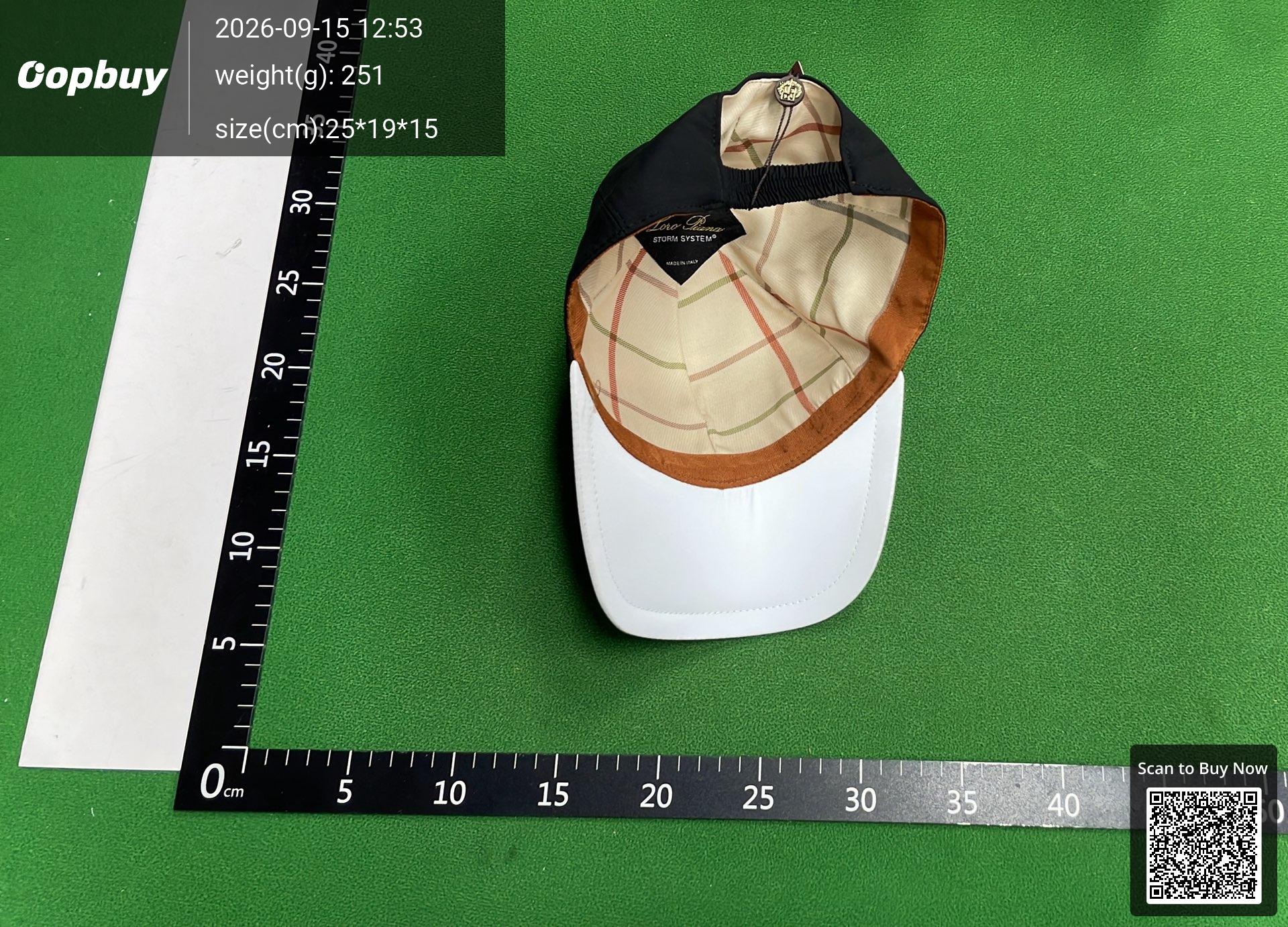 Foto QC 6 de Loro Piana Crest Logo Cap White