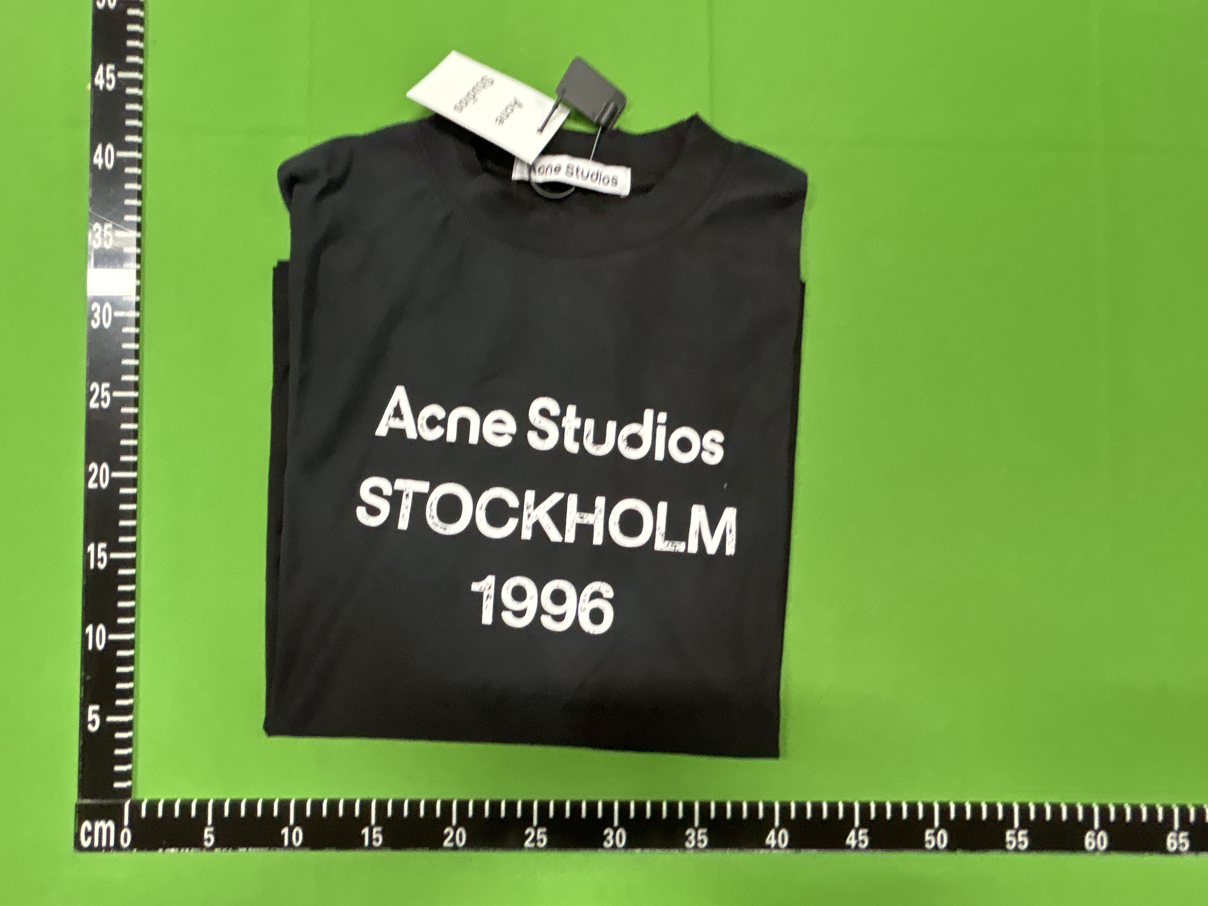 Foto QC 5 de Acne Studios T-shirt Sprayed 1996 Logo Long Sleeve Pink