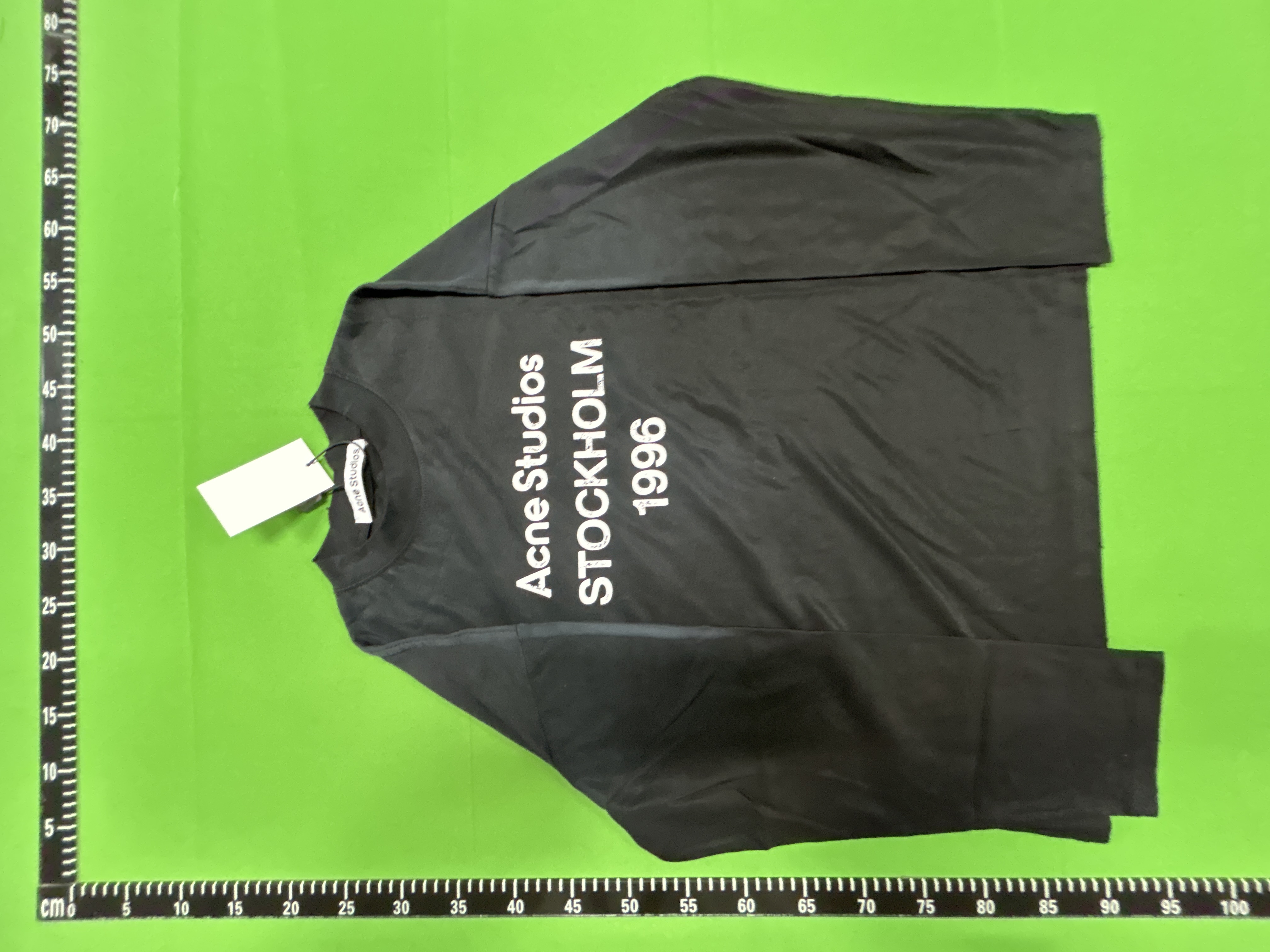 Foto QC 7 de Acne Studios T-shirt Sprayed 1996 Logo Long Sleeve Pink