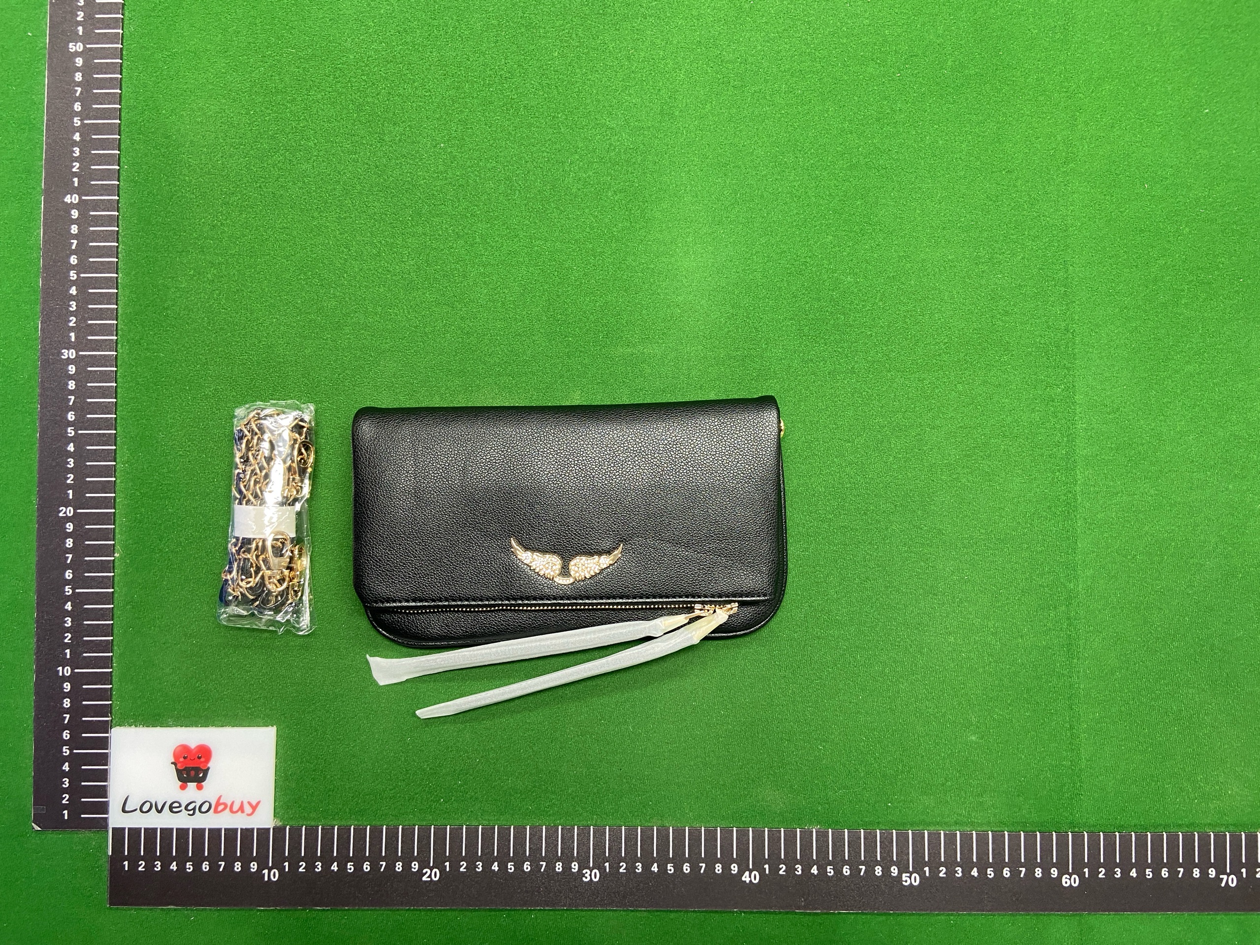 Foto QC 8 de Zadig & Voltaire Rock Studded Clutch Black Grained Leather