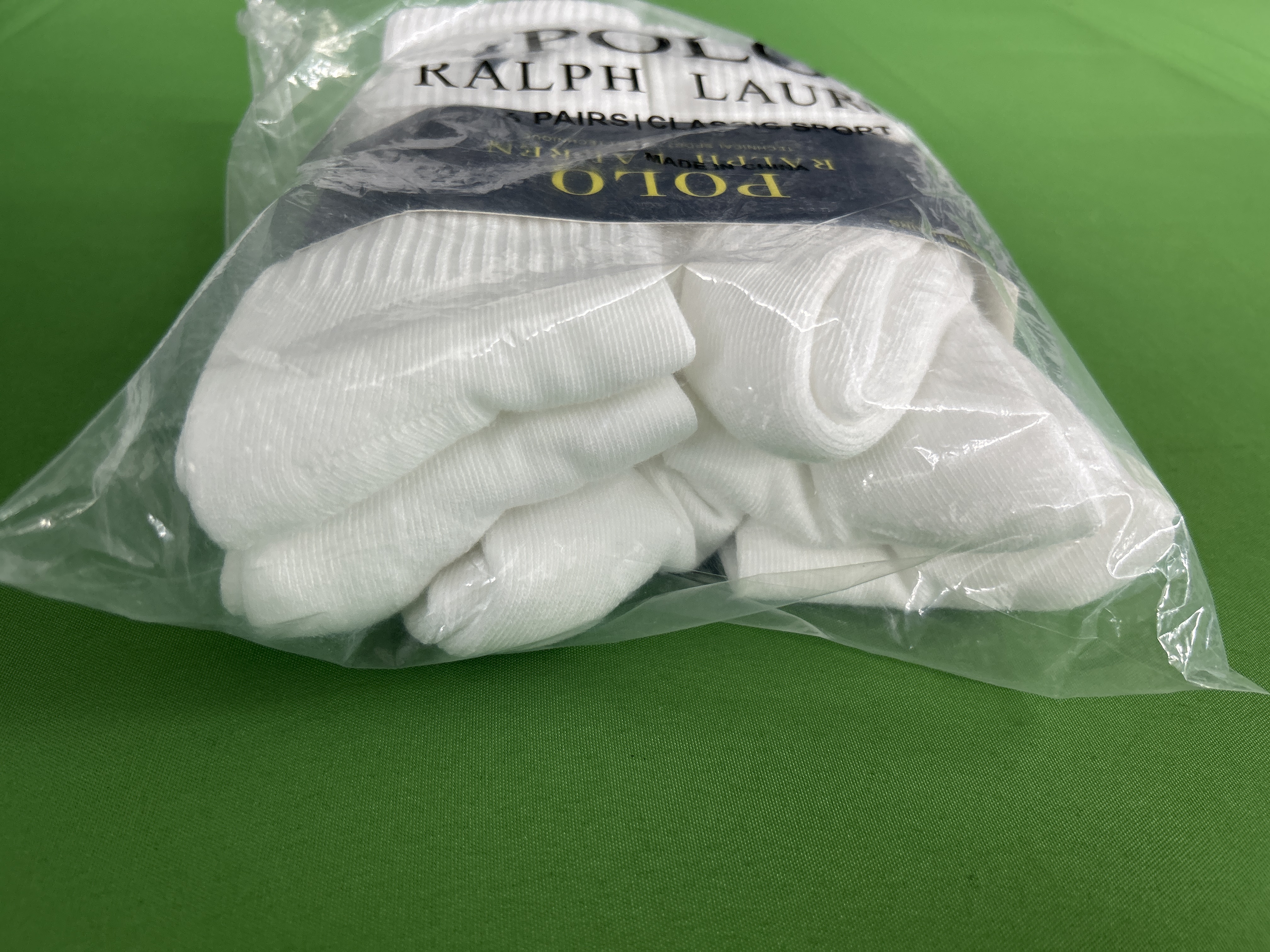 Foto QC 3 de Polo Ralph Lauren Technical Sport Crew Socks 6-Pack Black White