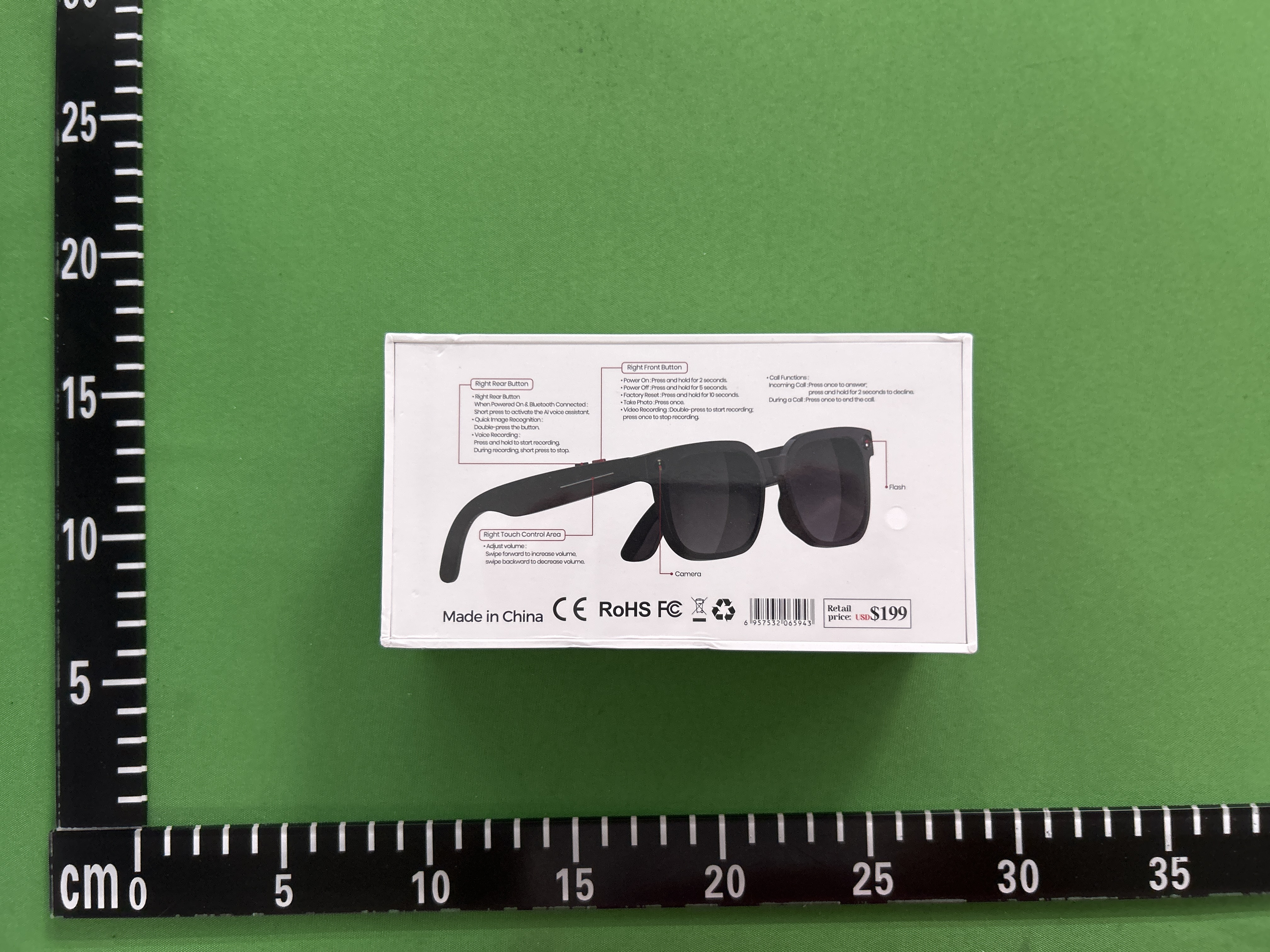 Foto QC 1 de Other Square-Frame Acetate Eyeglasses Black Clear