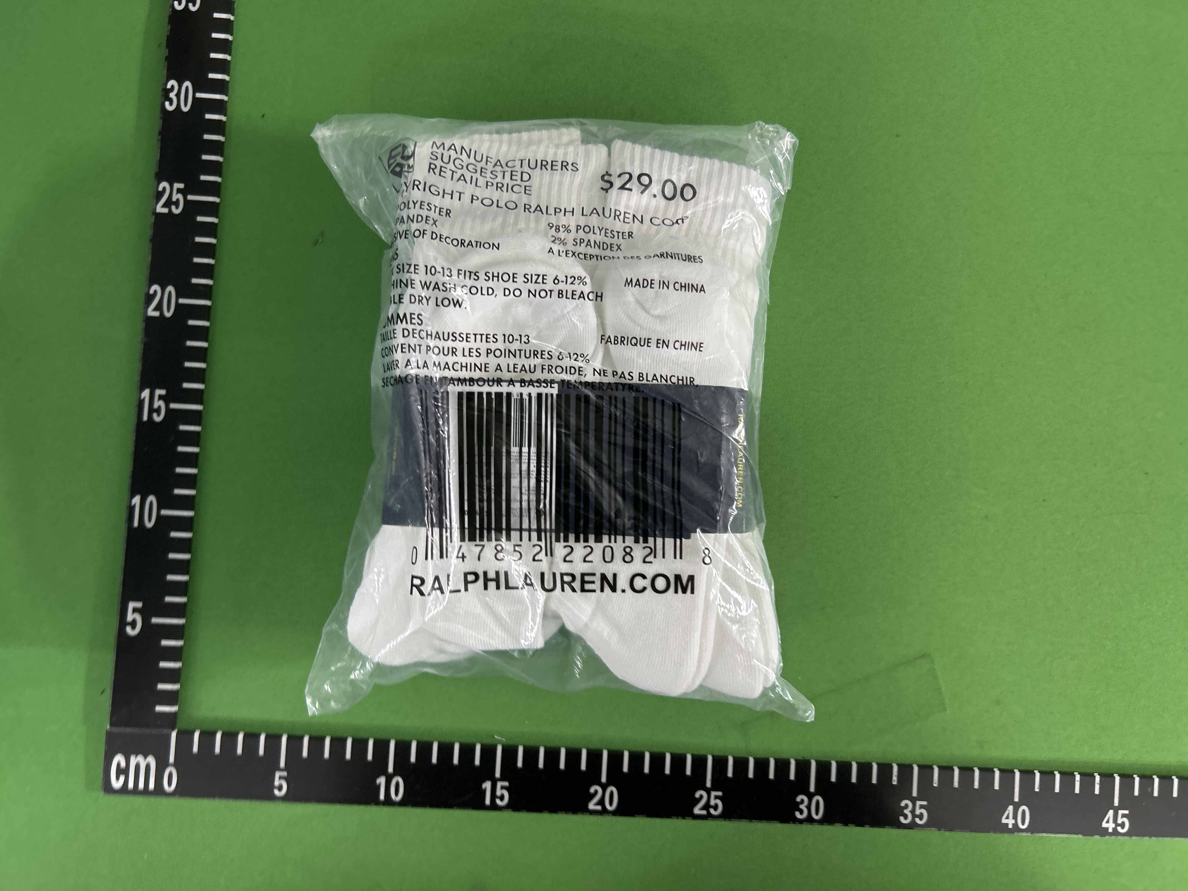 Foto QC 2 de Polo Ralph Lauren Technical Sport Crew Socks 6-Pack Black White