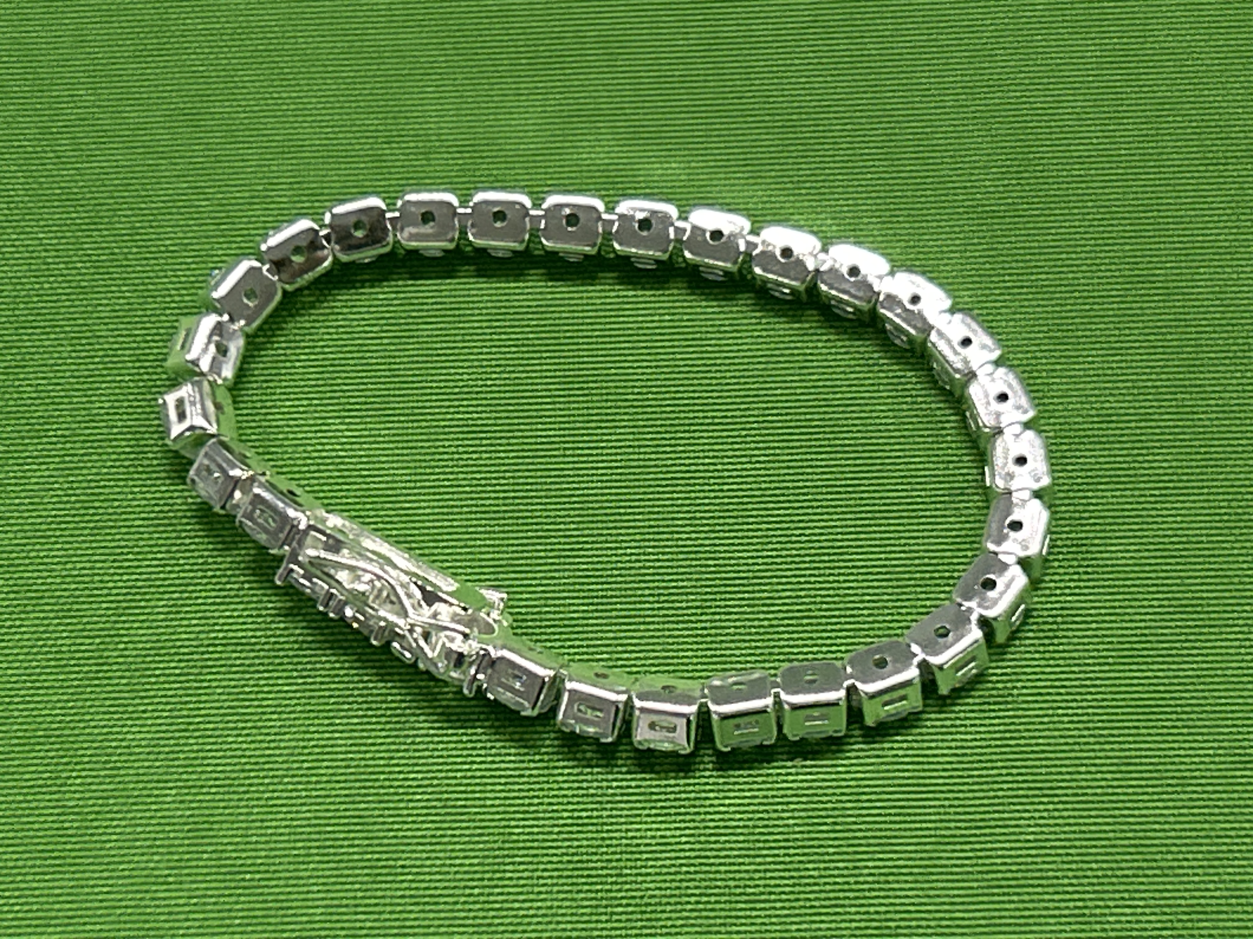 Foto QC 8 de MST Bling Rock Candy Tennis Bracelet Metal Diamond Silver