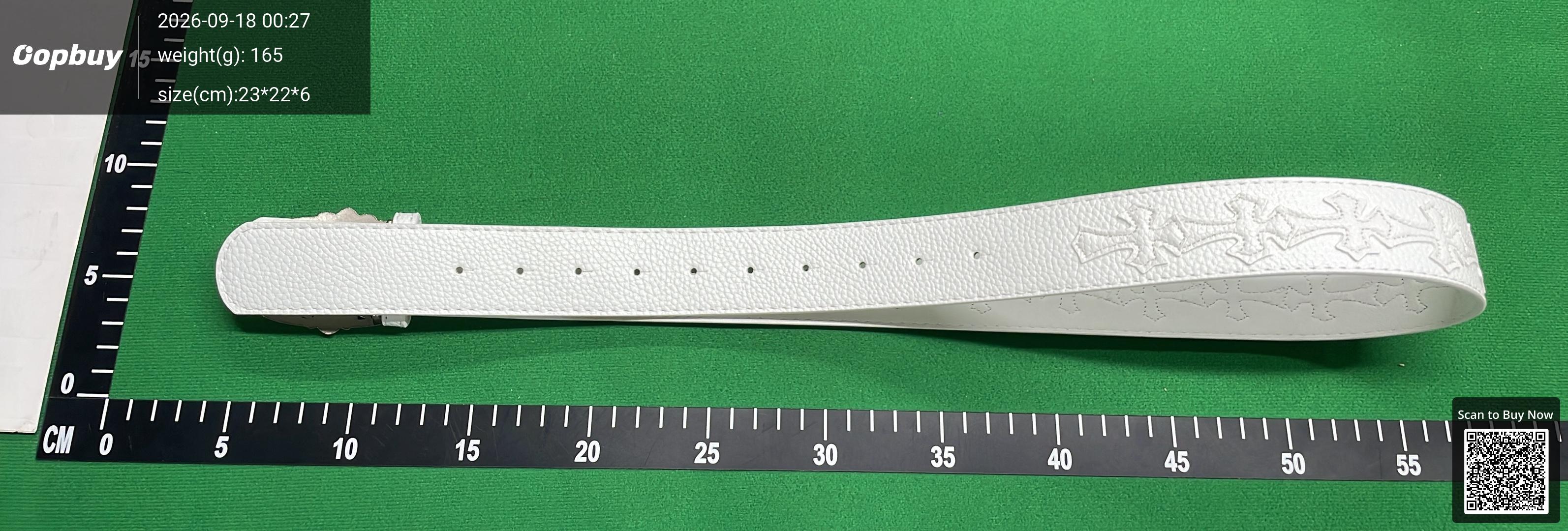 Foto QC 5 de Chrome Hearts Roller Buckle Multicolor Cross Patch Belt Black