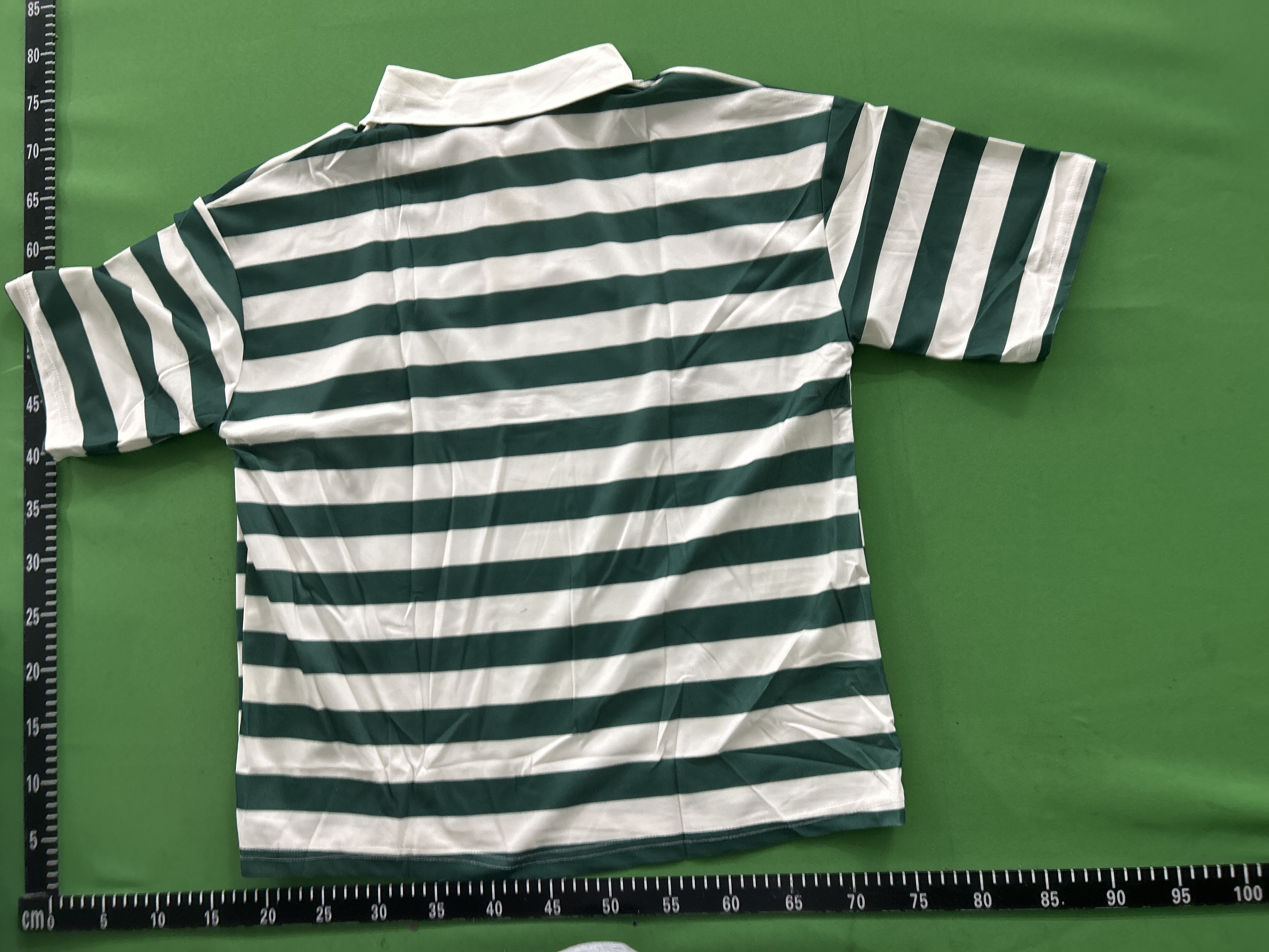 Foto QC 3 de Other Shirt Striped Short-Sleeve Polo Brown White