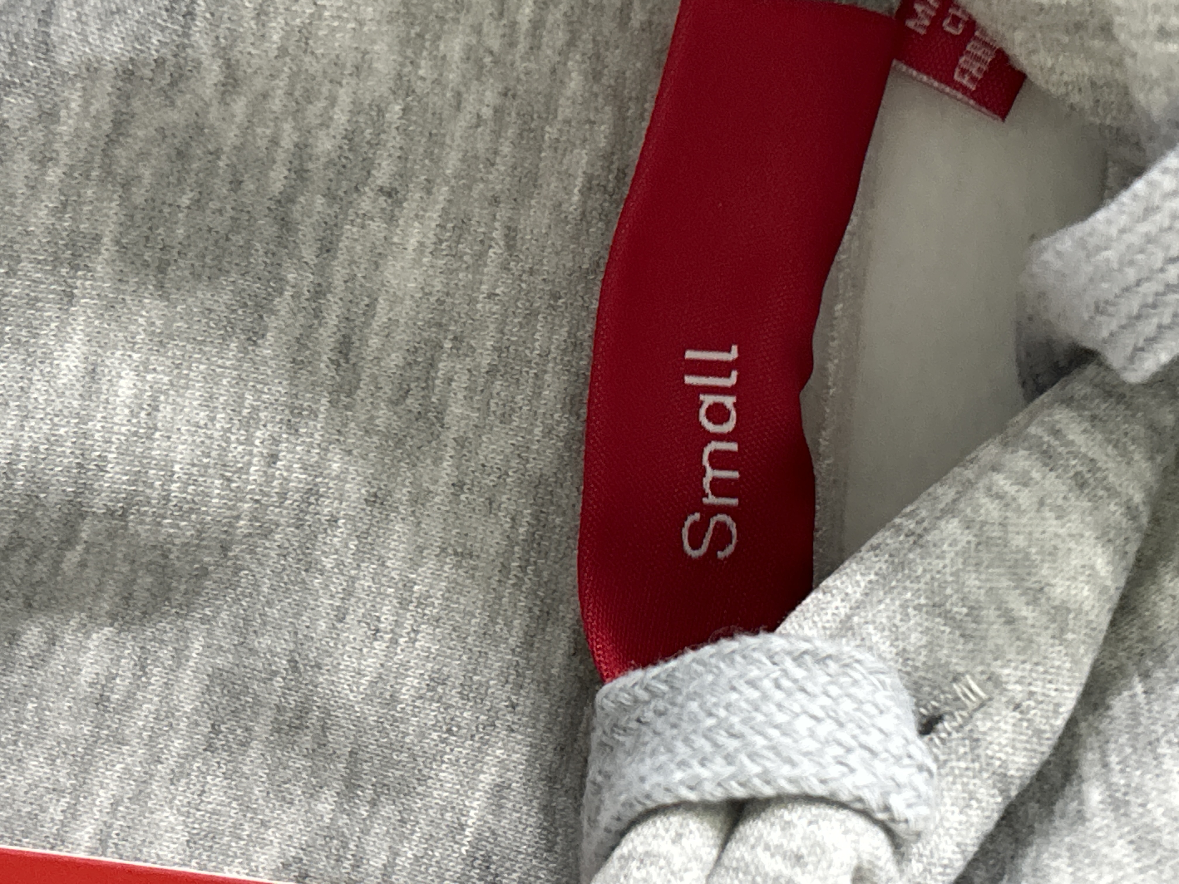 Foto QC 7 de Supreme Satin Applique Sweater Hooded Heather Grey
