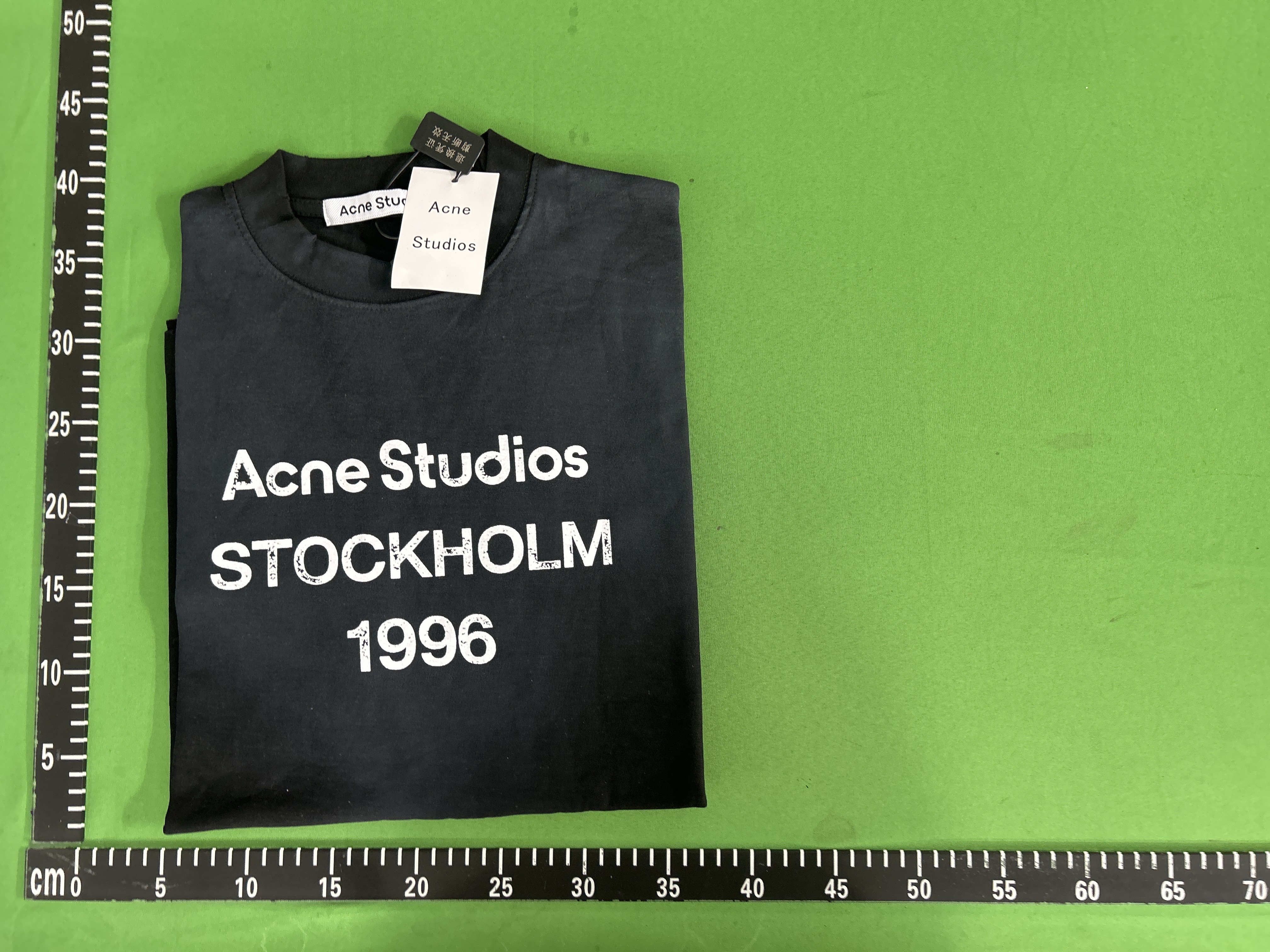 Foto QC 5 de Acne Studios Sprayed 1996 Logo Long Sleeve T-shirt Cotton Candy Pink