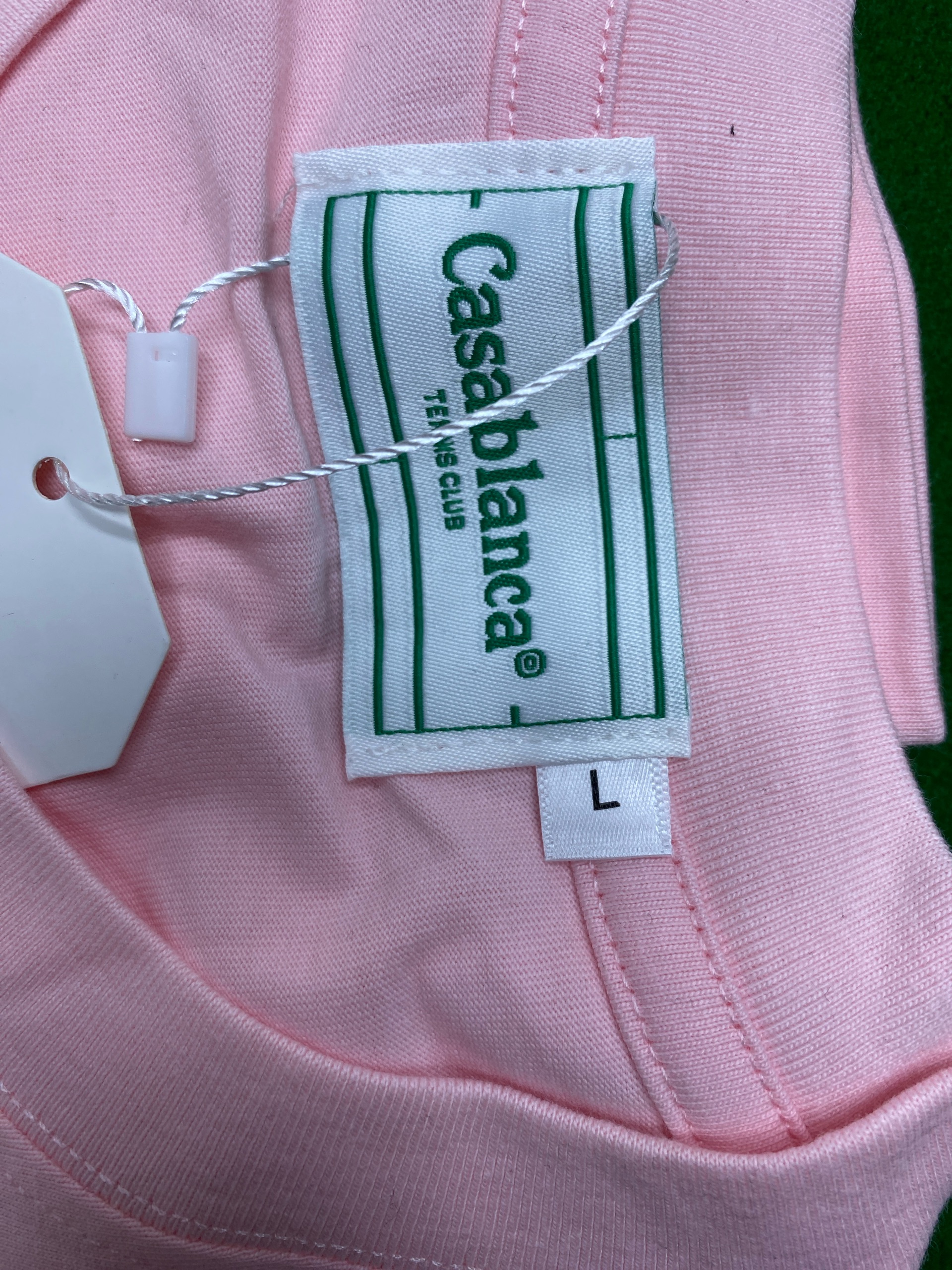 Foto QC 8 de Casablanca Tennis Club T-shirt Triangle Logo Pink