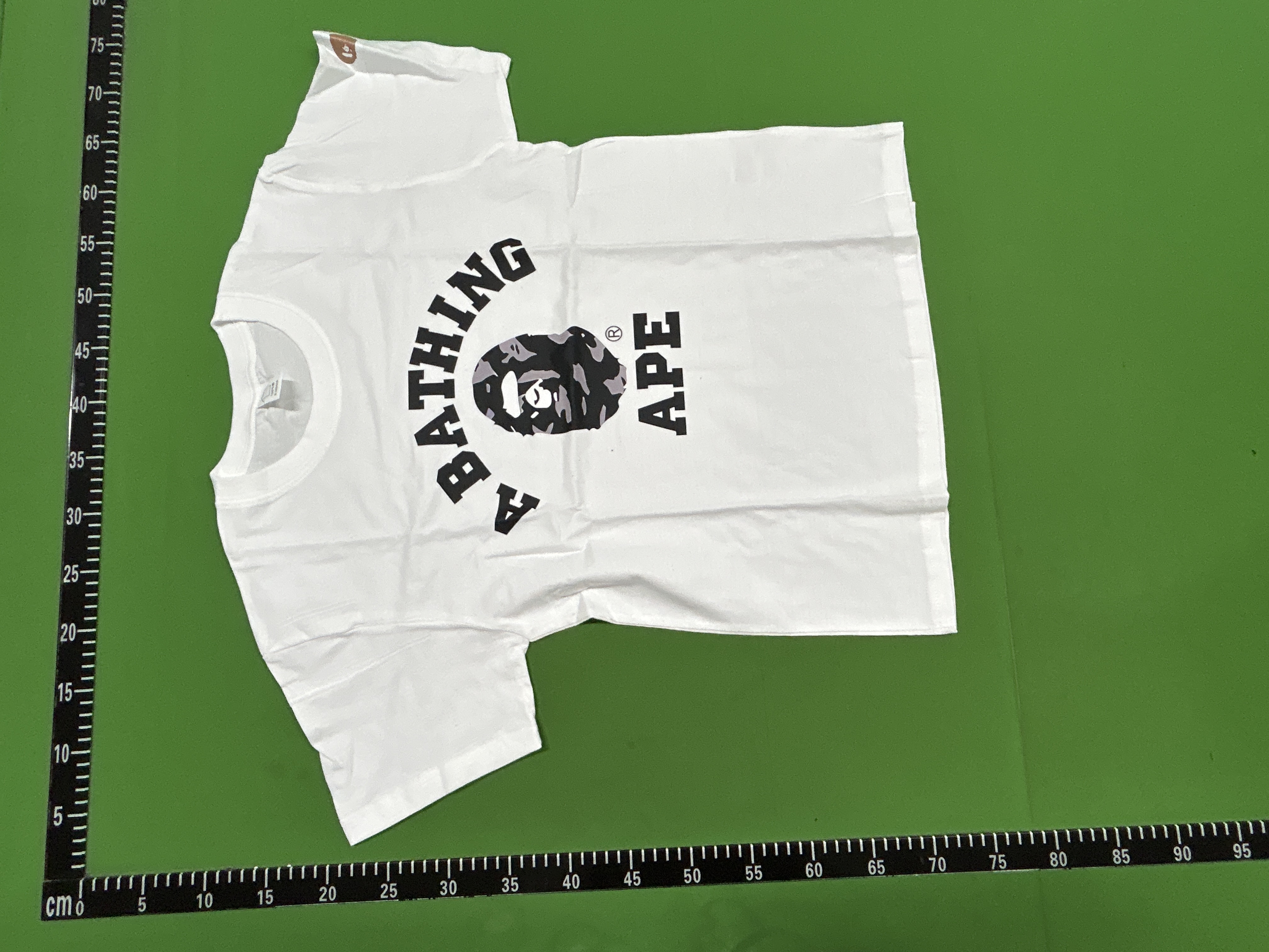 Foto QC 7 de Bape T-shirt Splatter Ape Head Black