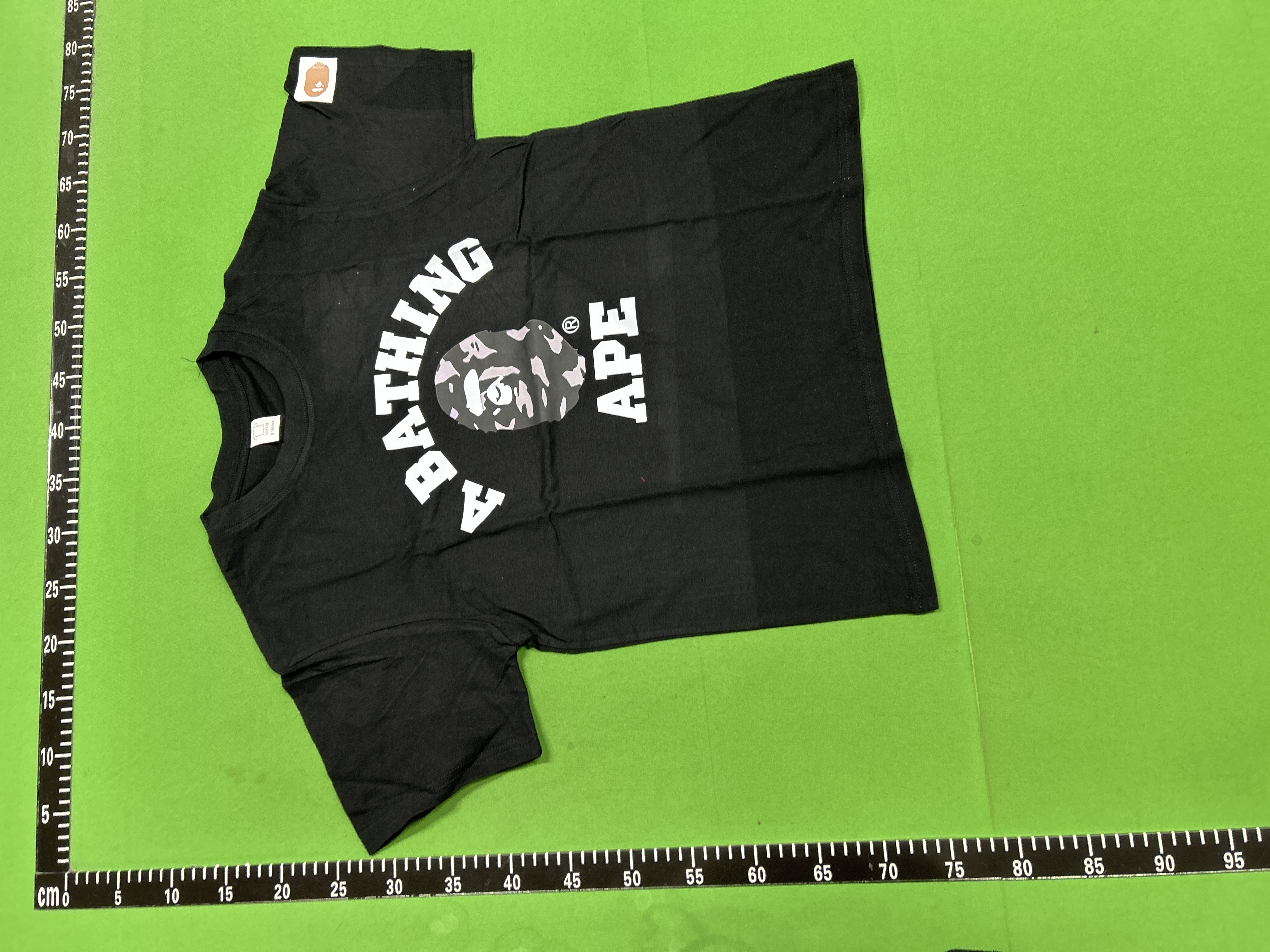 Foto QC 3 de Bape T-shirt Splatter Ape Head Black