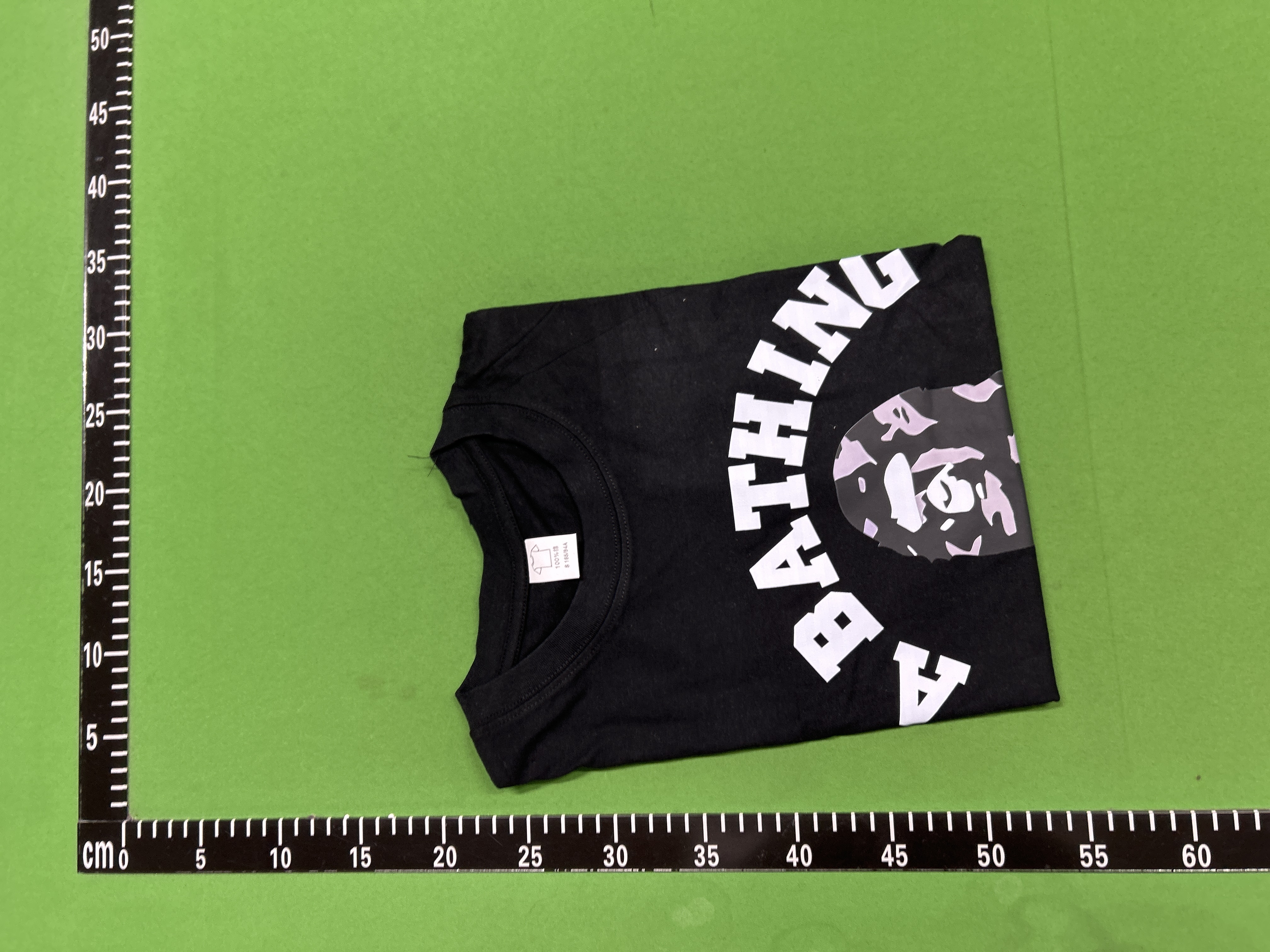 Foto QC 1 de Bape T-shirt Splatter Ape Head Black