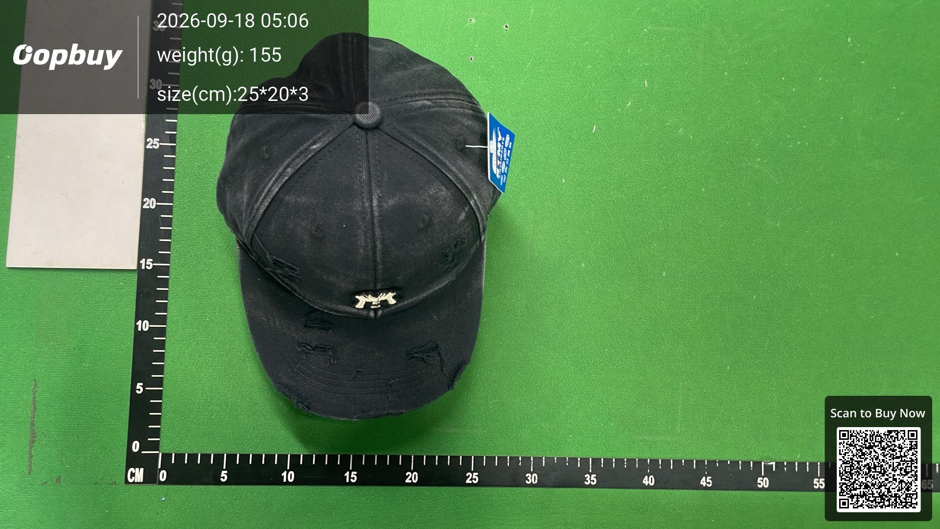 Foto QC 4 de Miu Miu Logo Distressed Cap Grey