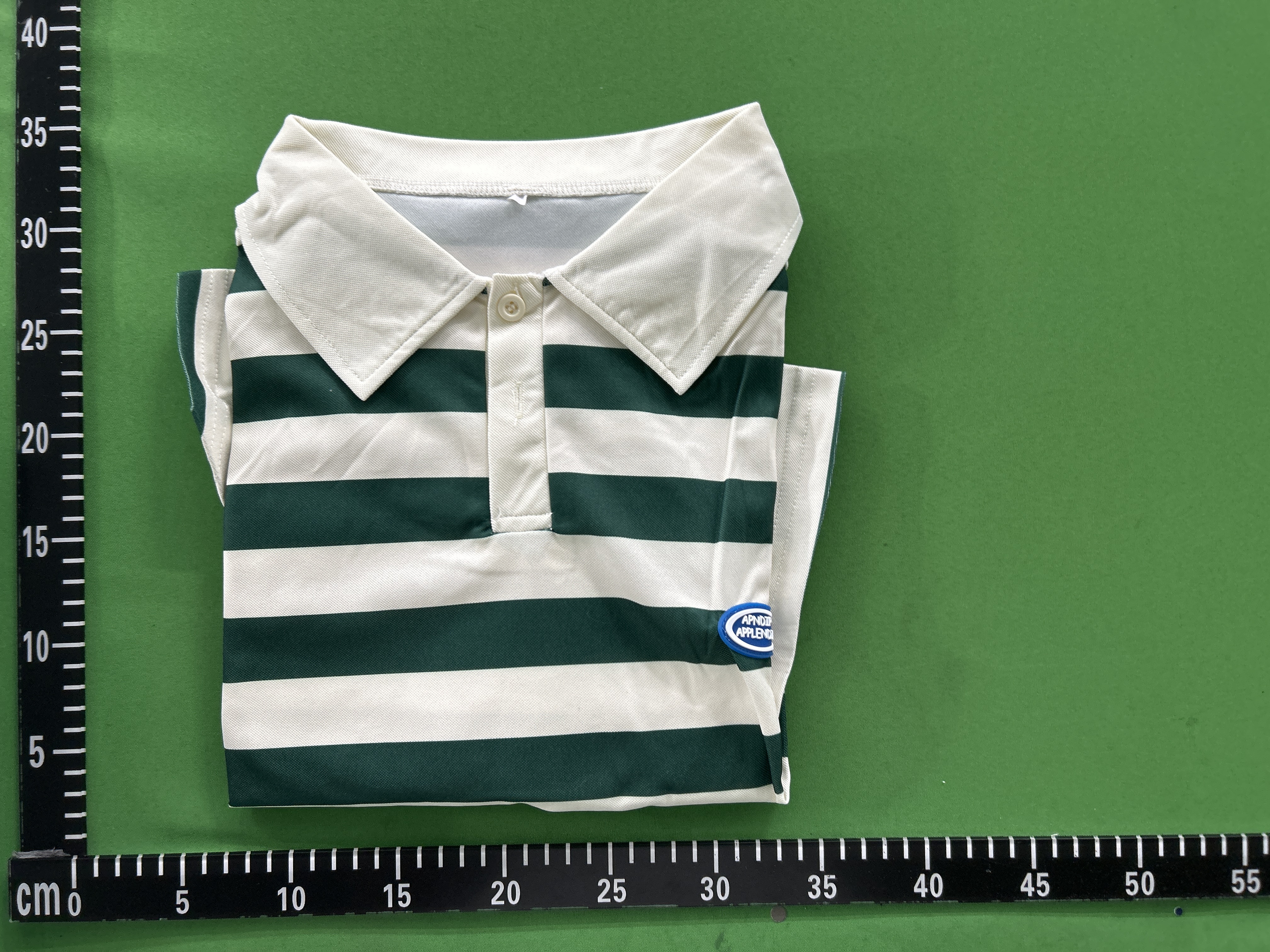 Foto QC 1 de Other Shirt Striped Short-Sleeve Polo Brown White