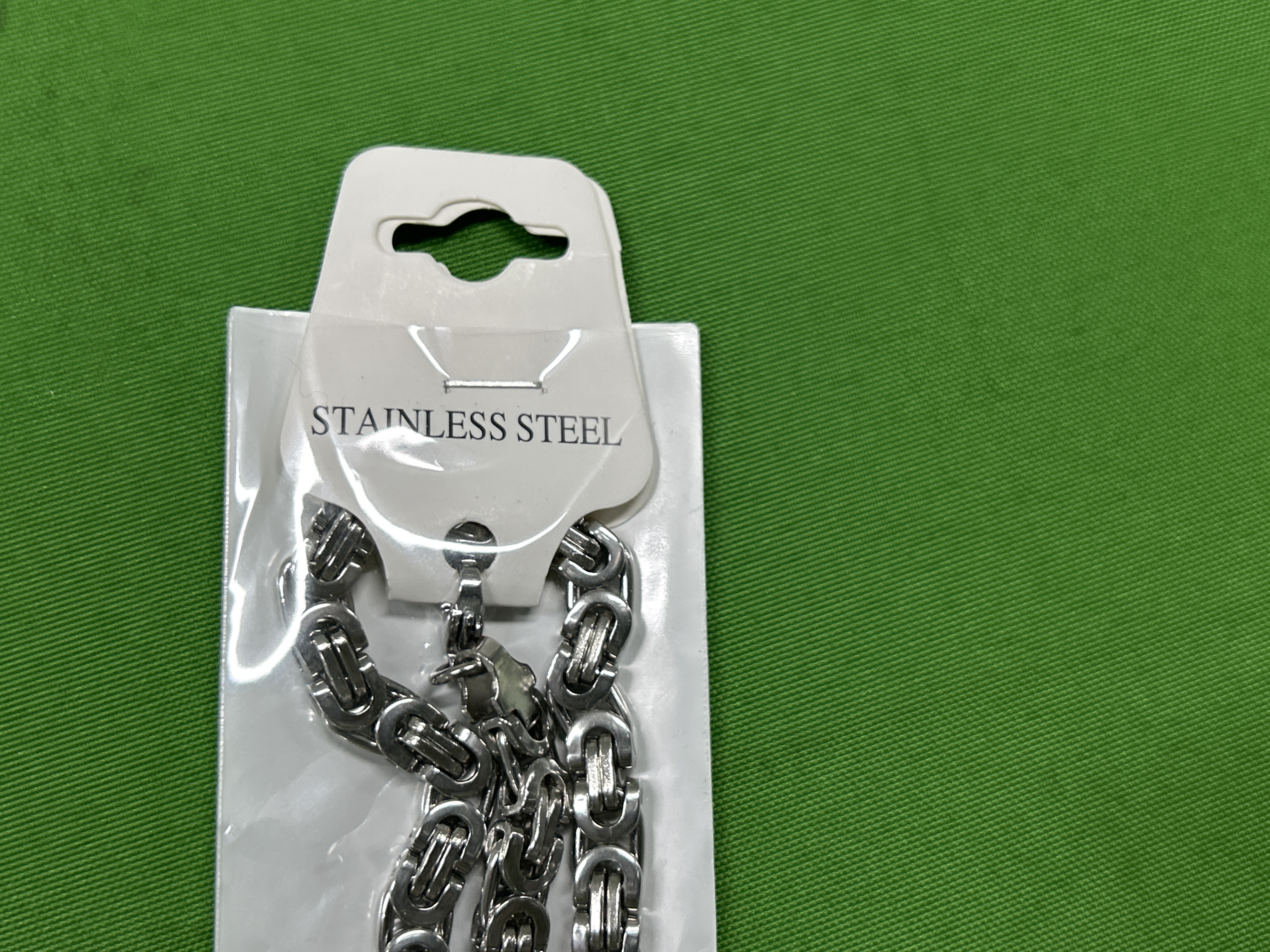 Foto QC 6 de Unbranded Byzantine Chain Necklace Stainless Steel Silver