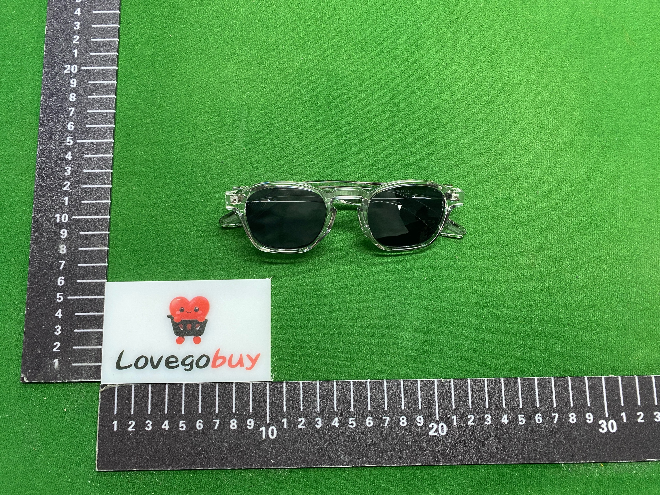 Foto QC 3 de Unbranded Square-Frame Acetate Sunglasses Transparent Grey Grey (3349)