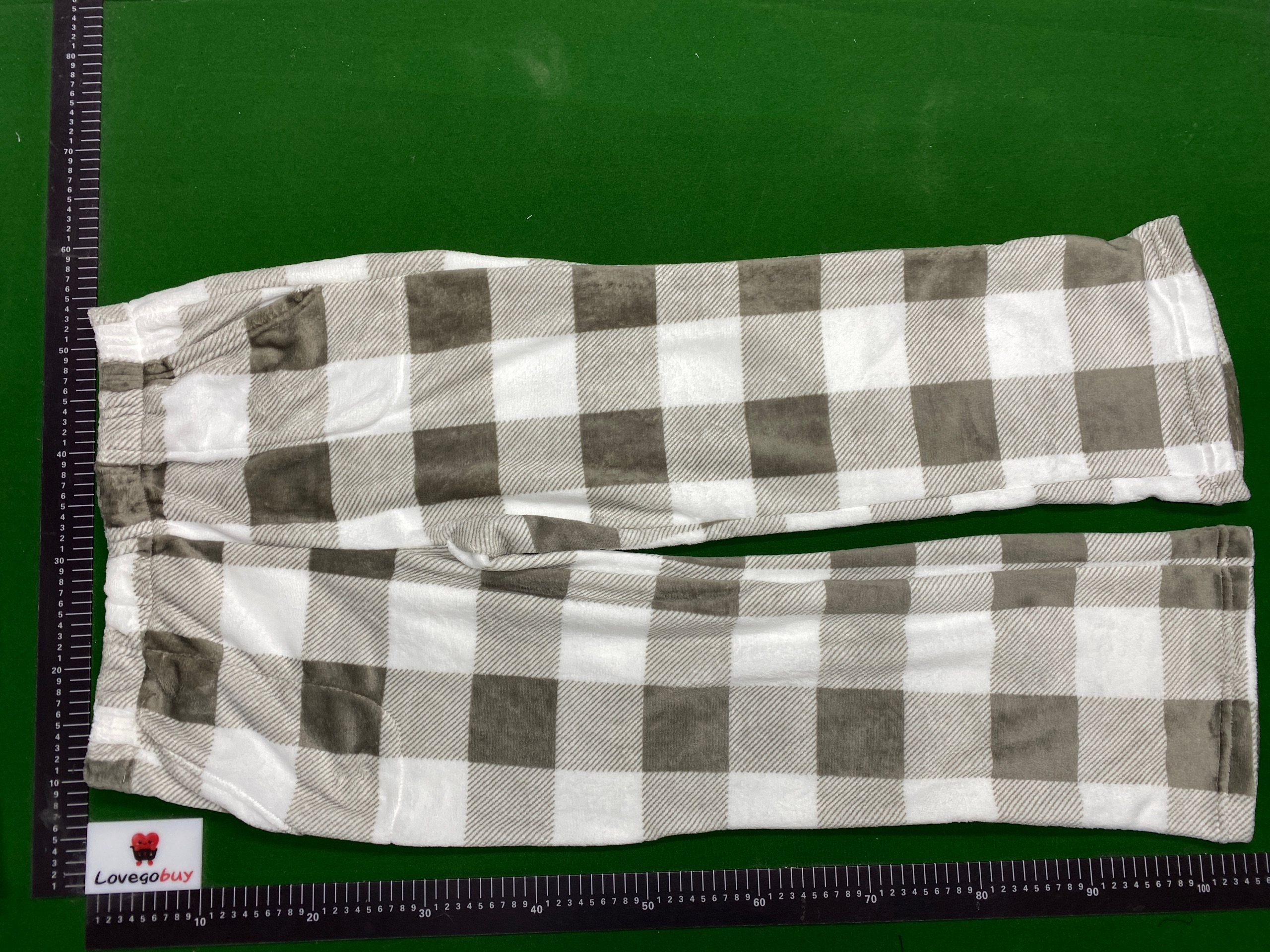 Foto QC 2 de Unbranded Pants Flannel Heart Print Black White