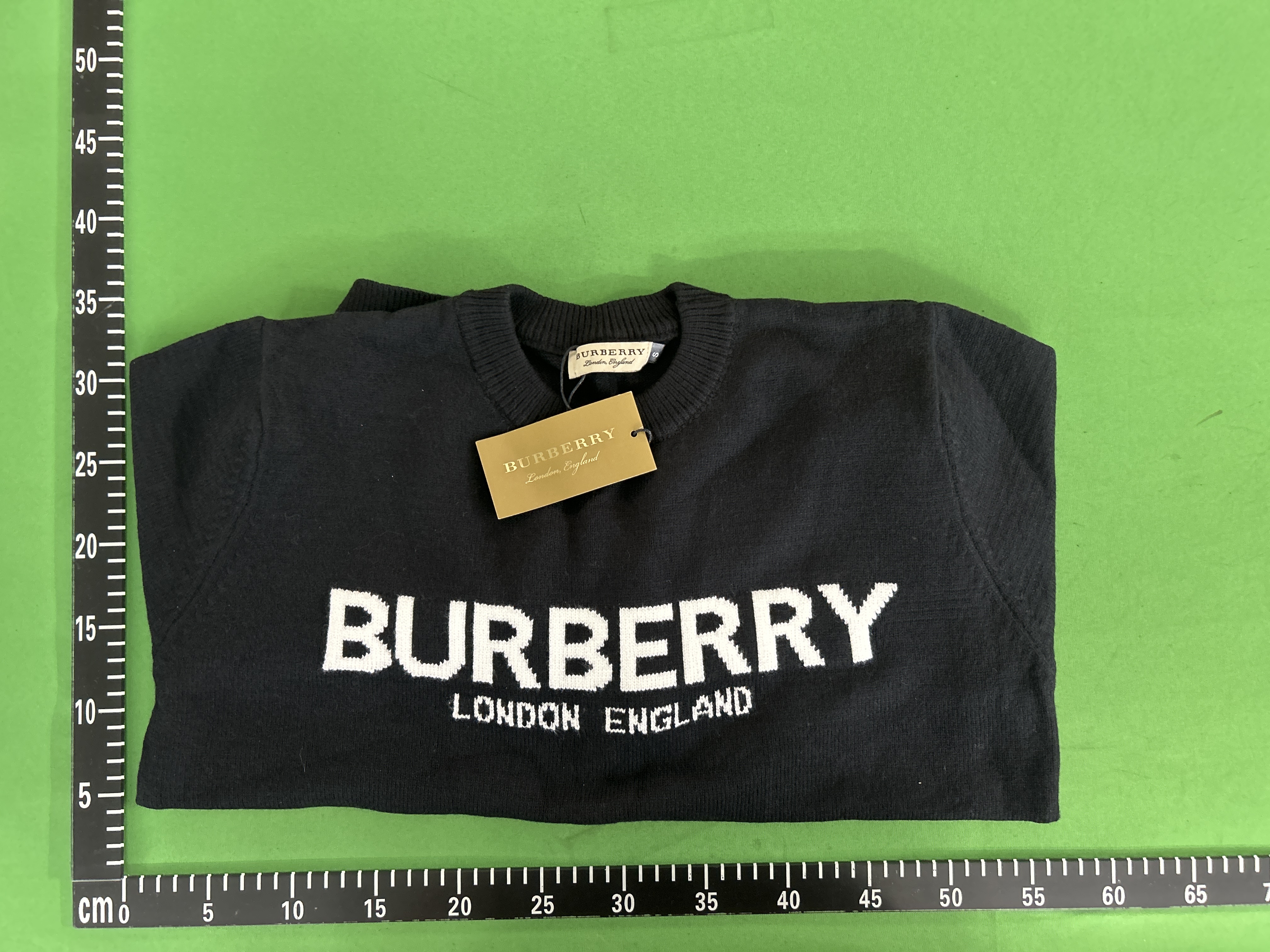Foto QC 1 de Saint Laurent 90s Crewneck Sweater Script Logo Mohair Black/White