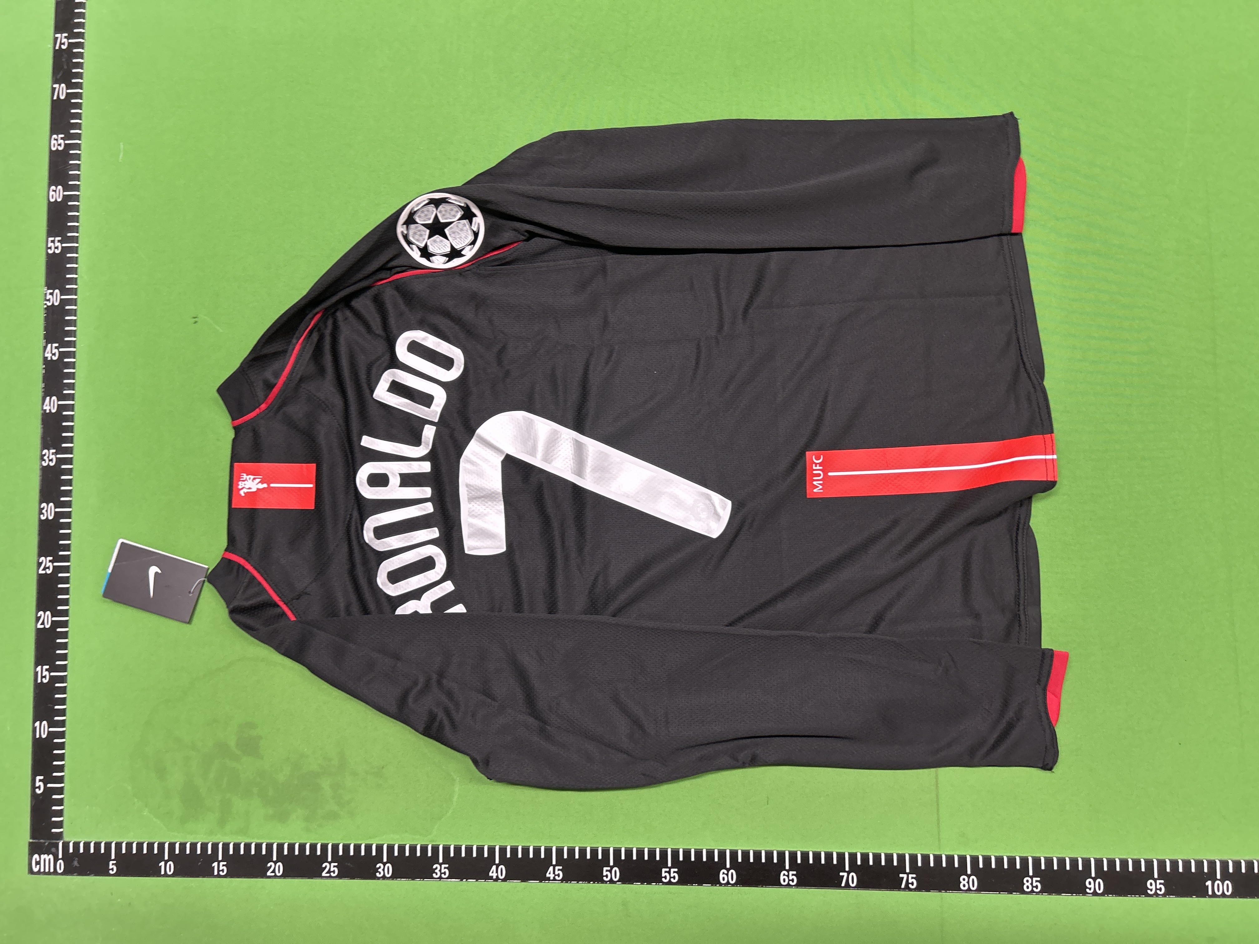 Foto QC 3 de Nike x Manchester United Retro 2007/08 Home Long Sleeve Ronaldo #7 Jersey Red