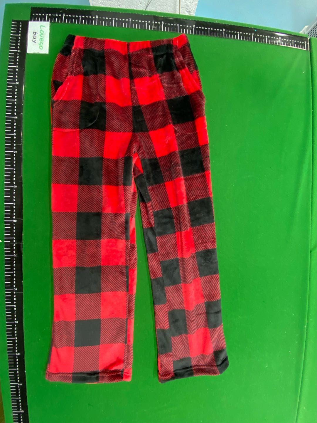 Foto QC 4 de Unbranded Pants Flannel Heart Print Black White