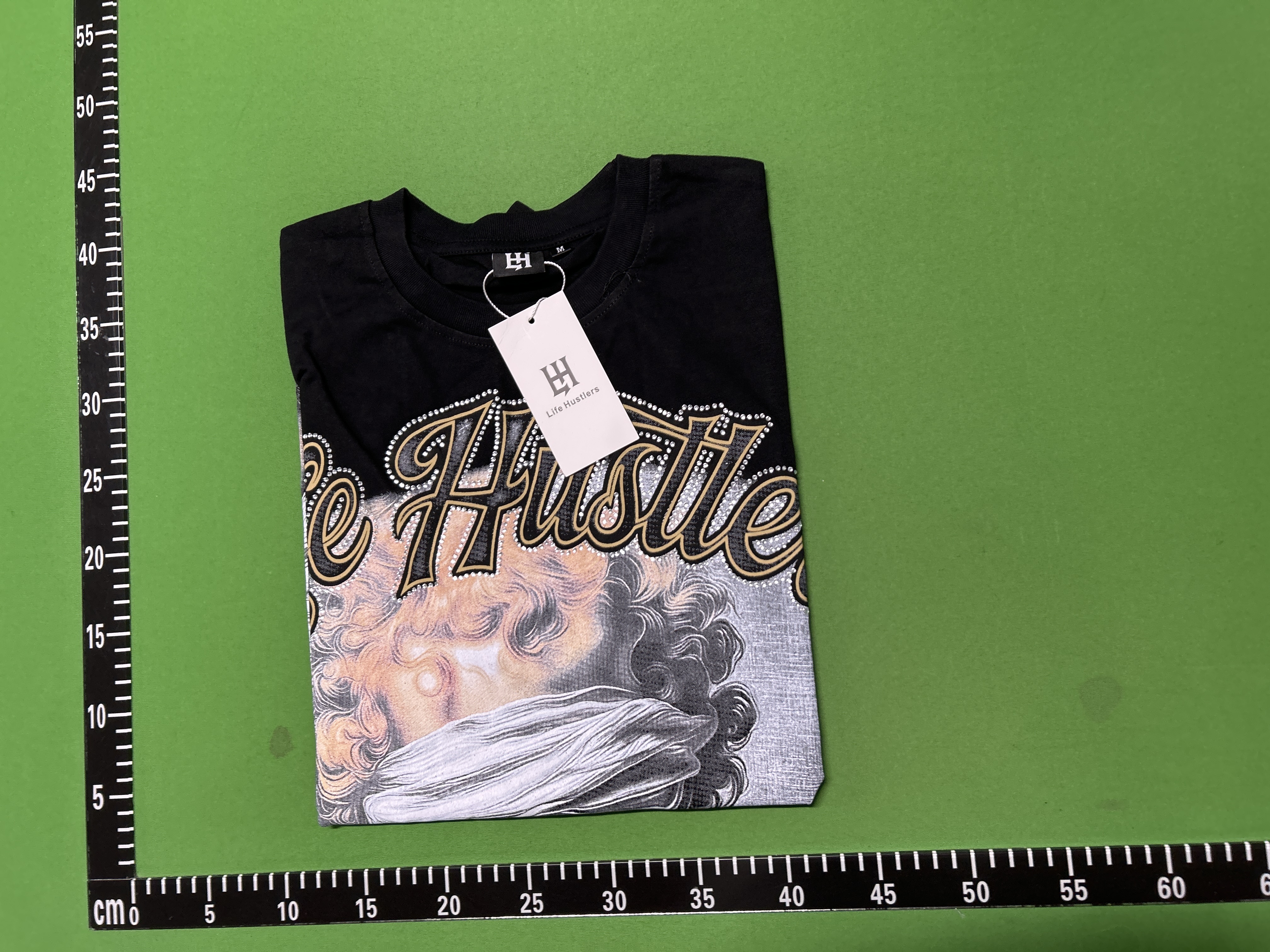Foto QC 5 de Other T-shirt Life Hustlers Blindfolded Angel Graphic Black