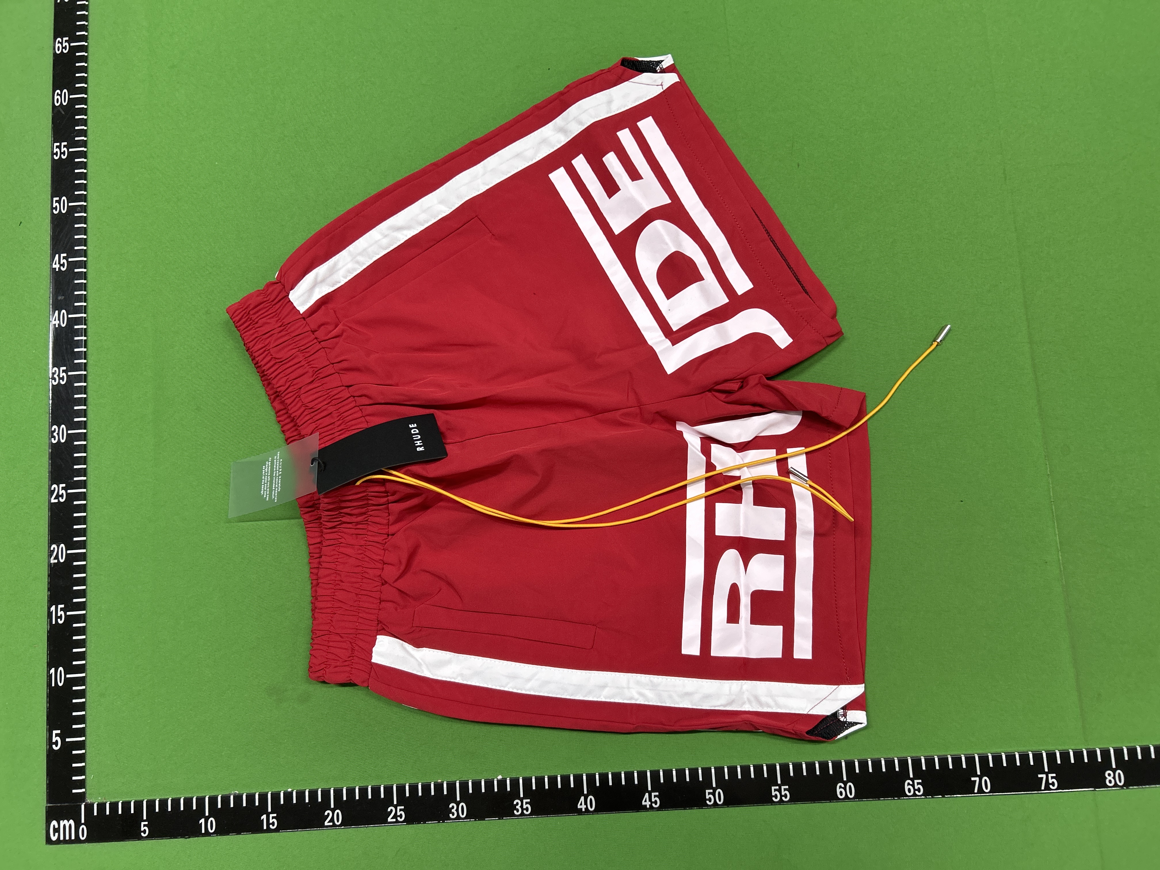 Foto QC 2 de Rhude Board Shorts Stripe Logo Green