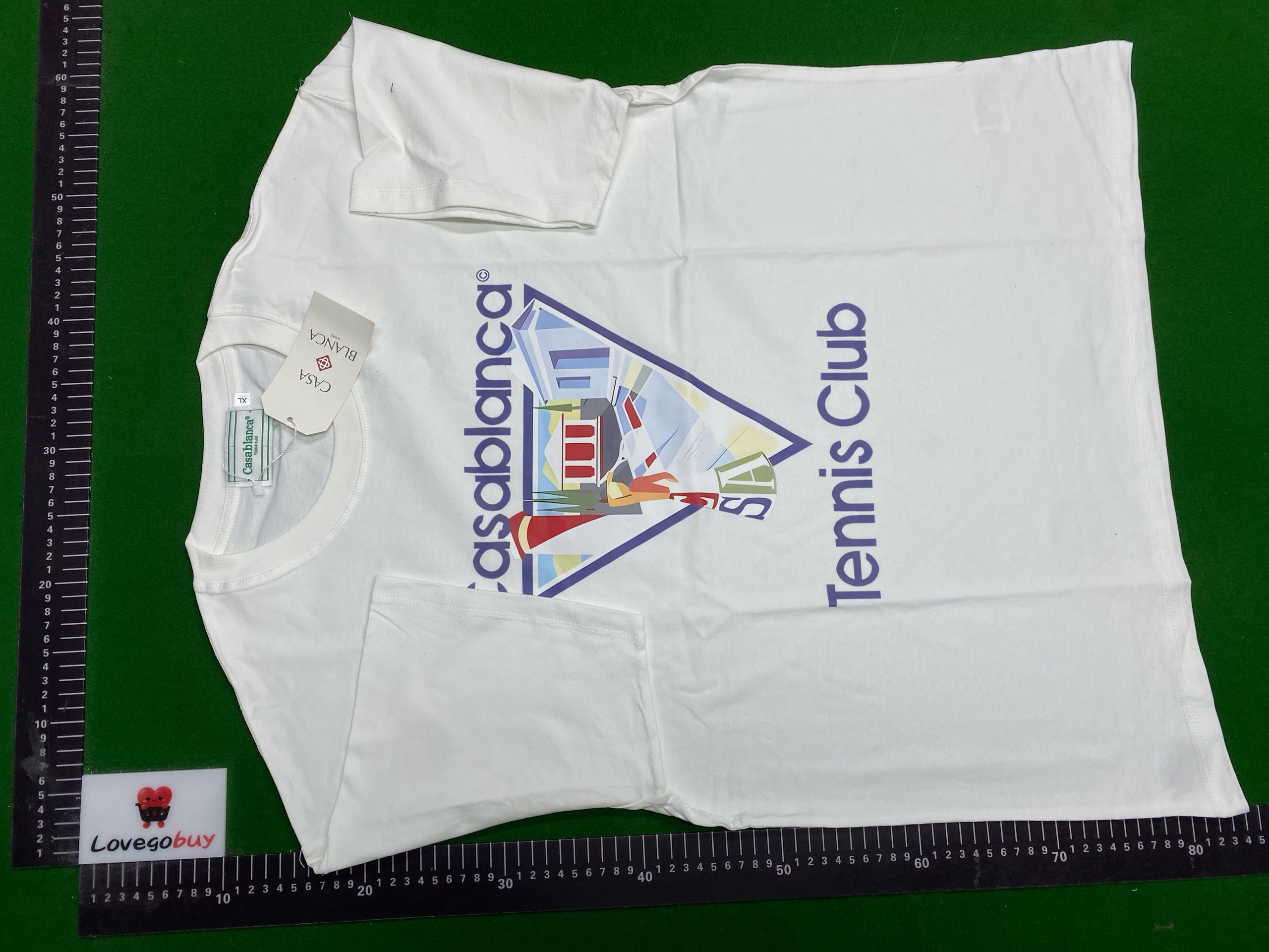 Foto QC 5 de Casablanca Tennis Club T-shirt Triangle Logo Pink