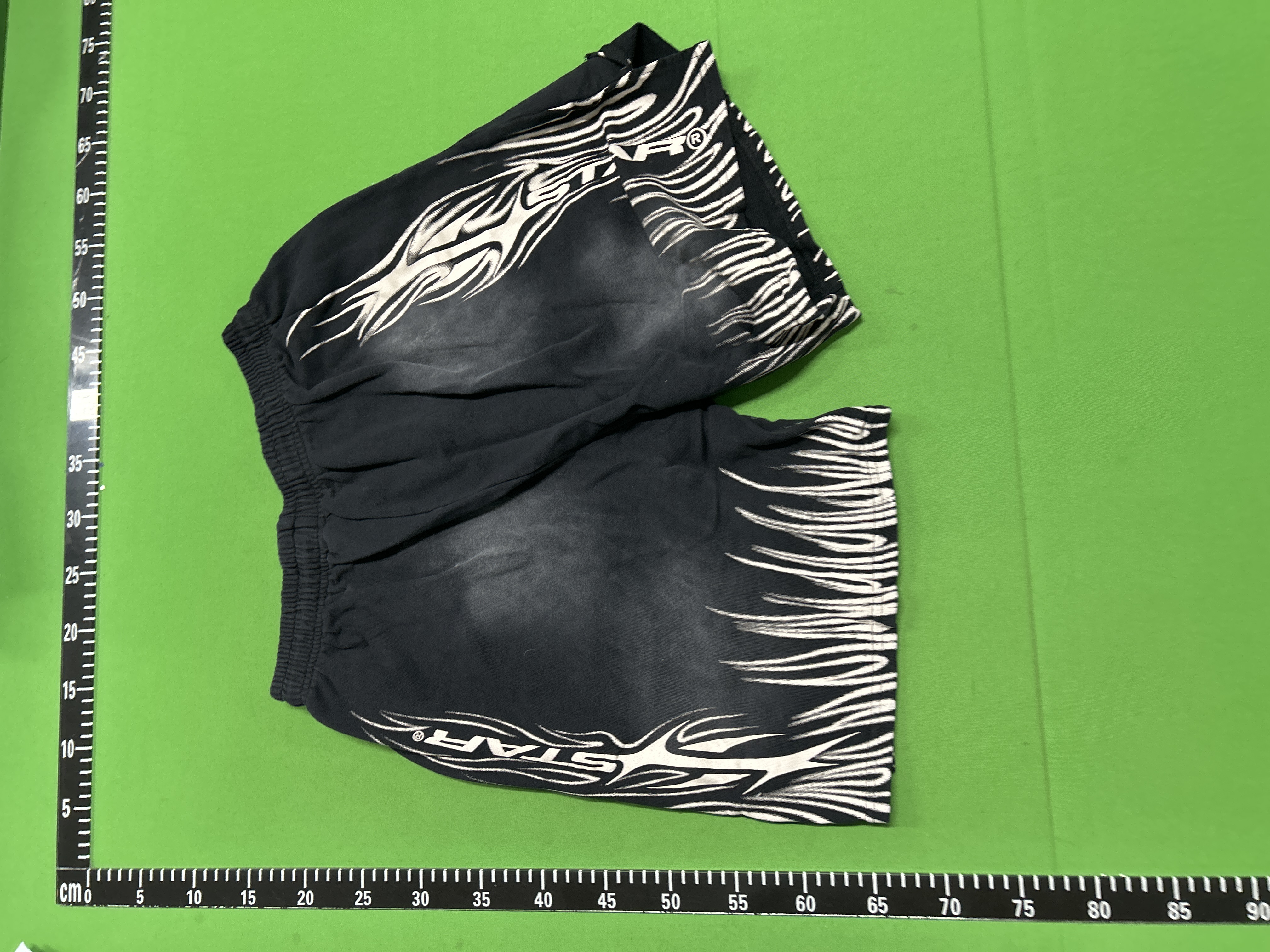 Foto QC 4 de Hellstar Basketball Shorts Flame Print Blue