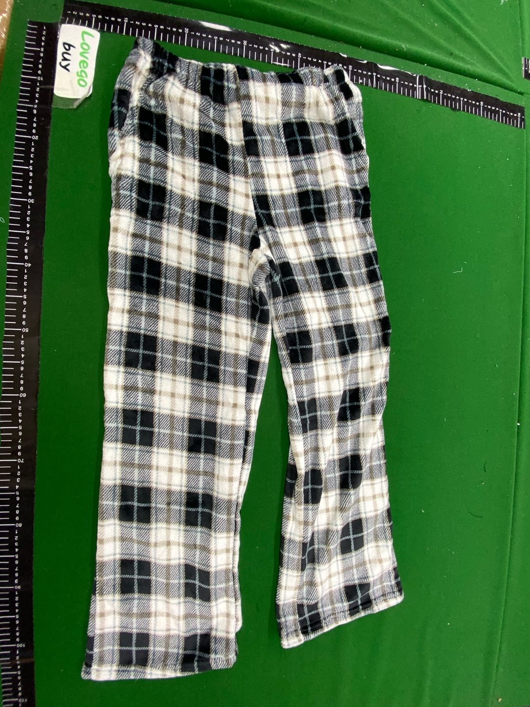 Foto QC 8 de Unbranded Pants Flannel Heart Print Black White