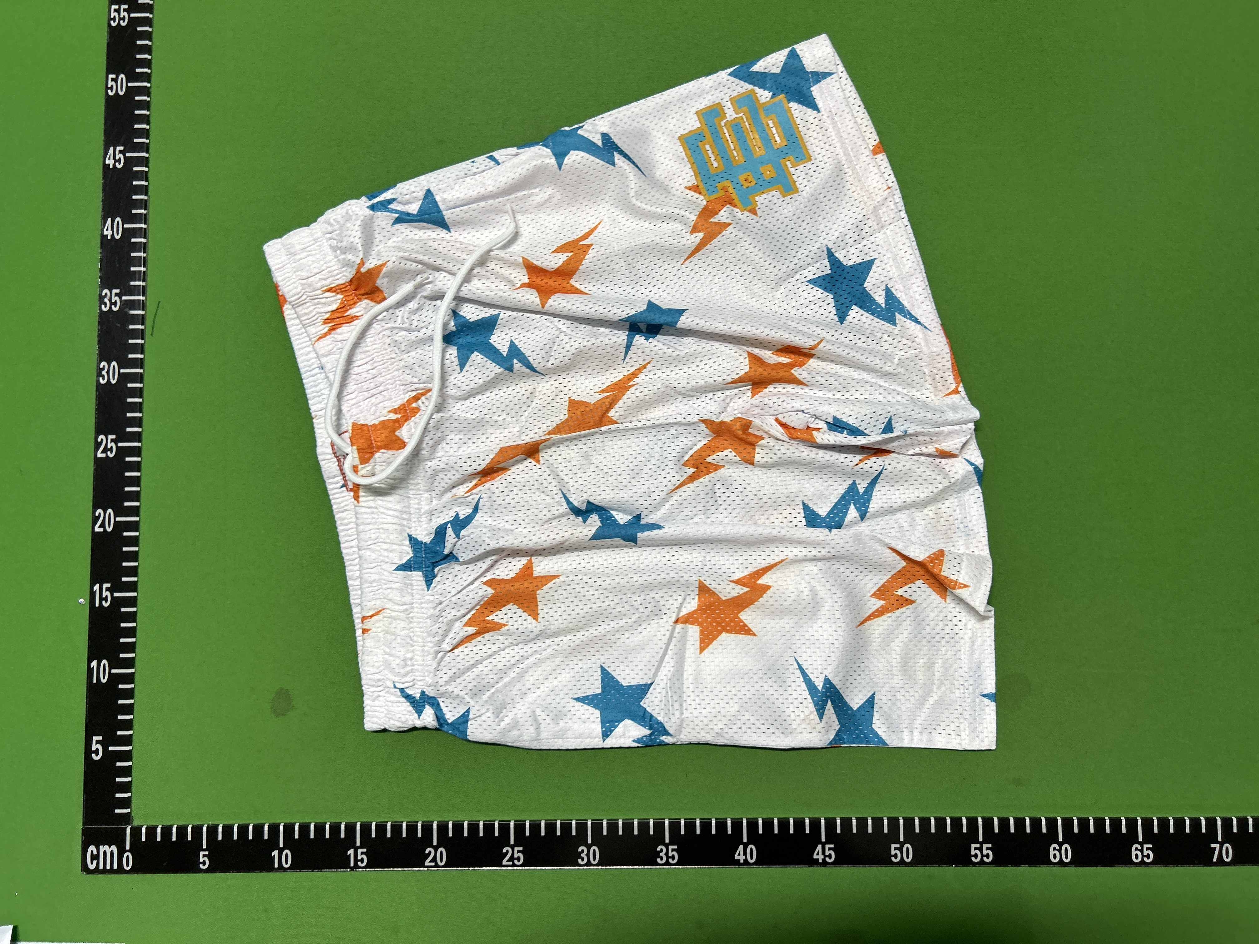 Foto QC 6 de Eric Emanuel BAPE Basic Short Basketball Shorts Mesh White Orange Blue
