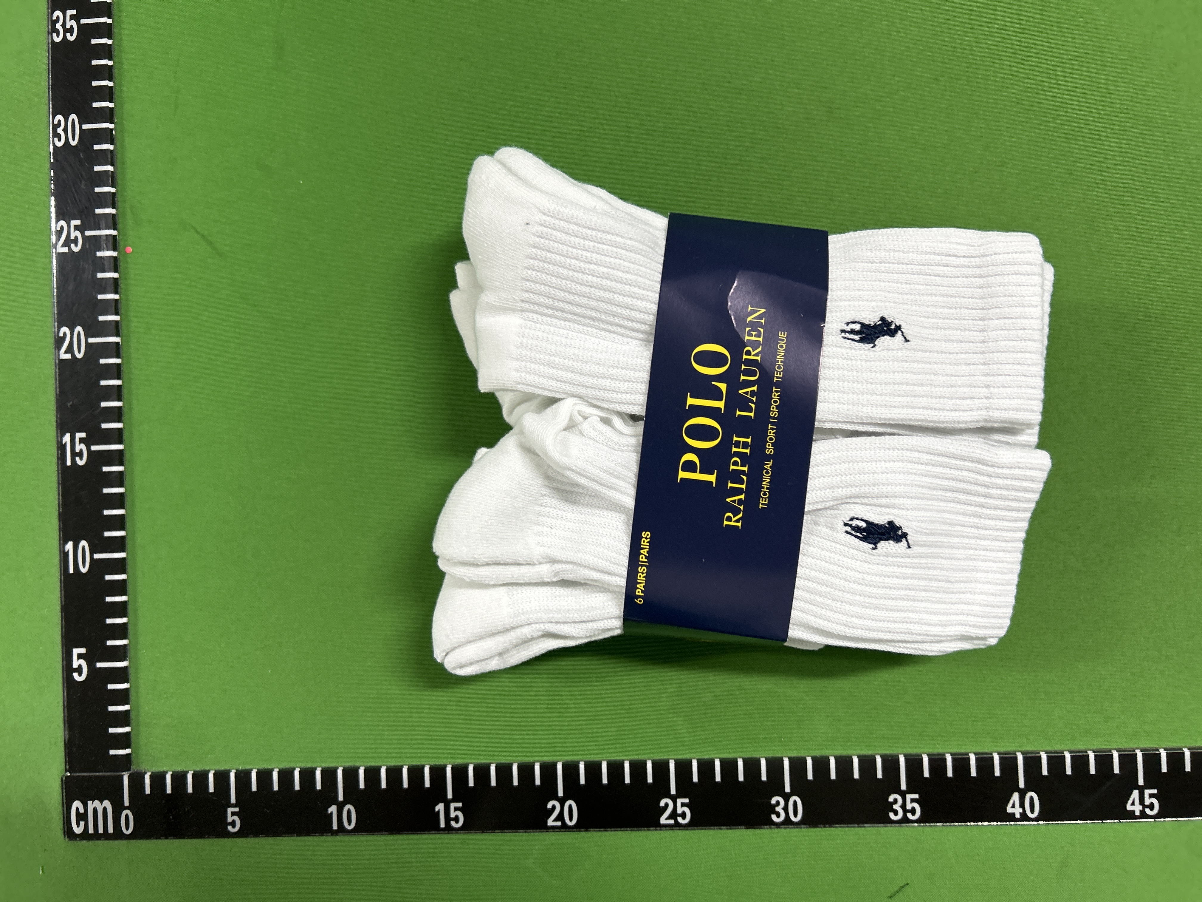 Foto QC 6 de Polo Ralph Lauren Technical Sport Crew Socks 6-Pack Black White