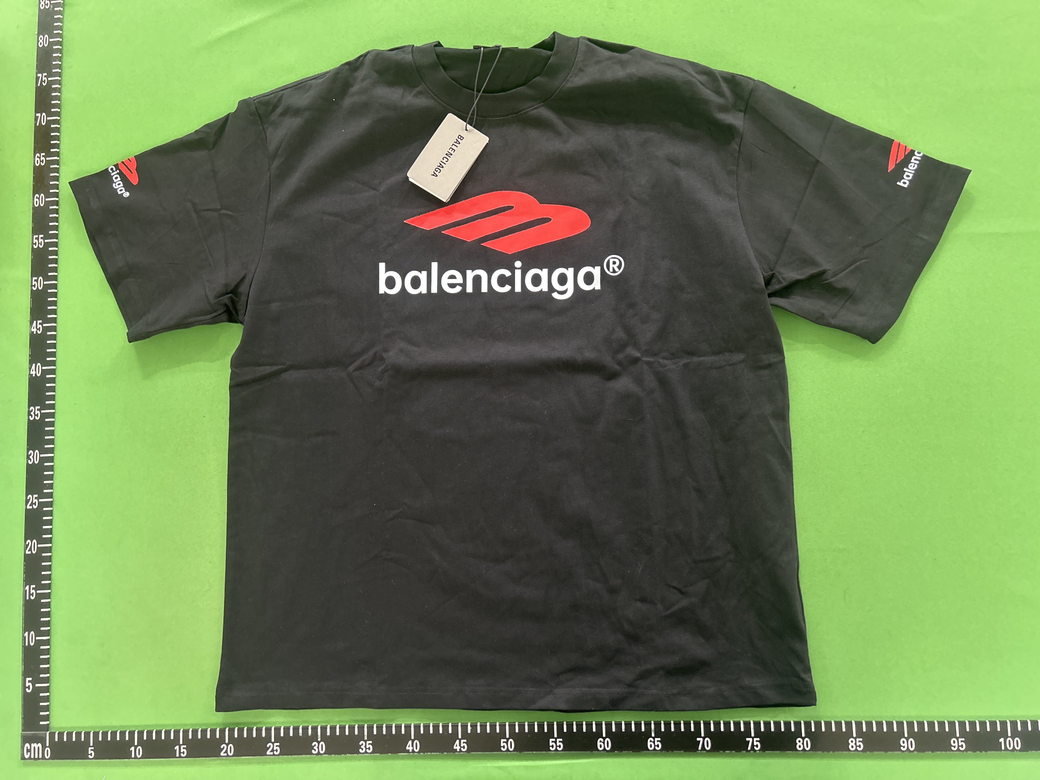 Foto QC 3 de Balenciaga Tape Type T-shirt Black Faded
