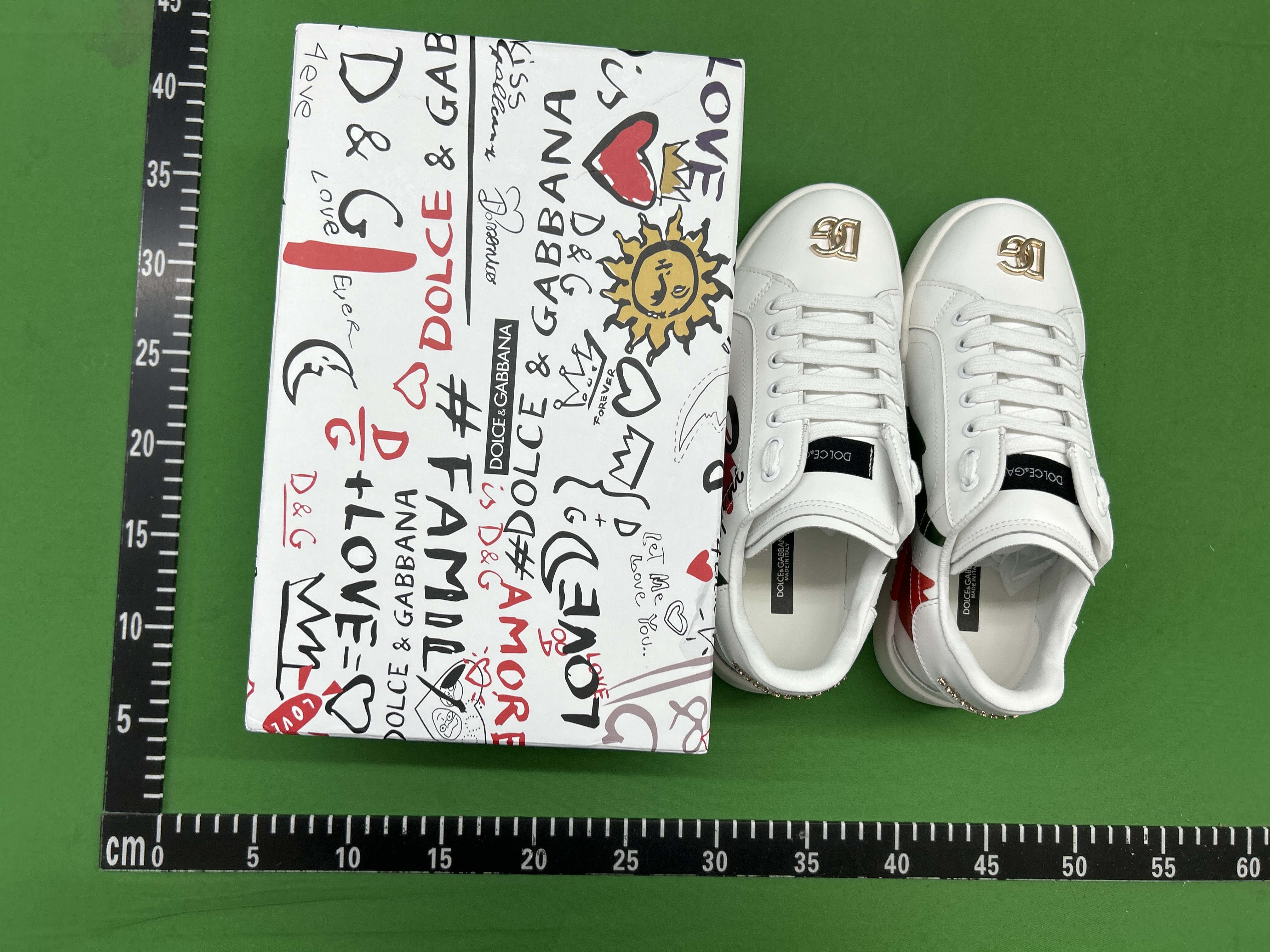 Foto QC 8 de Dolce & Gabbana Portofino Leather Low-top Made In Italy Print White