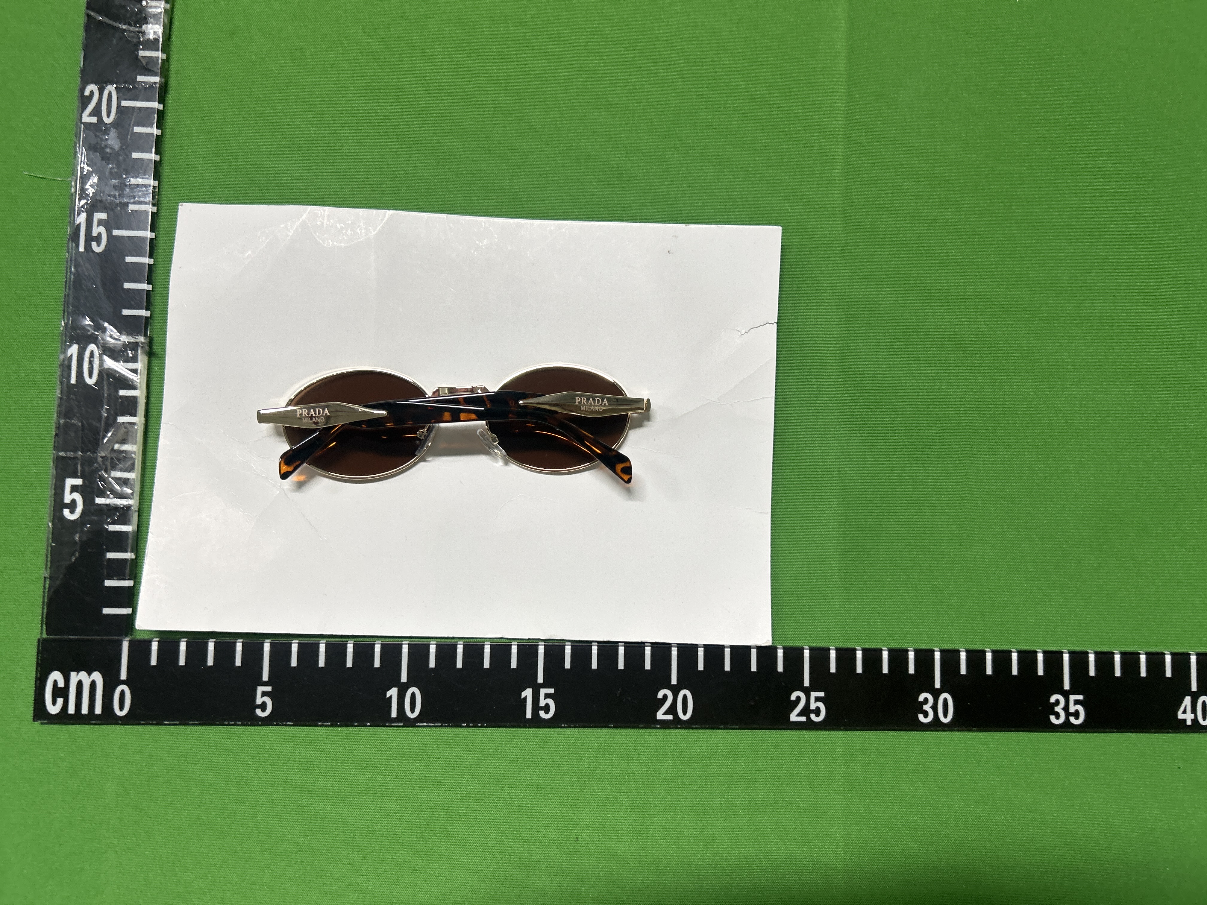 Foto QC 8 de Prada Oval-Frame Metal Eyeglasses Gold Black Clear (8007)