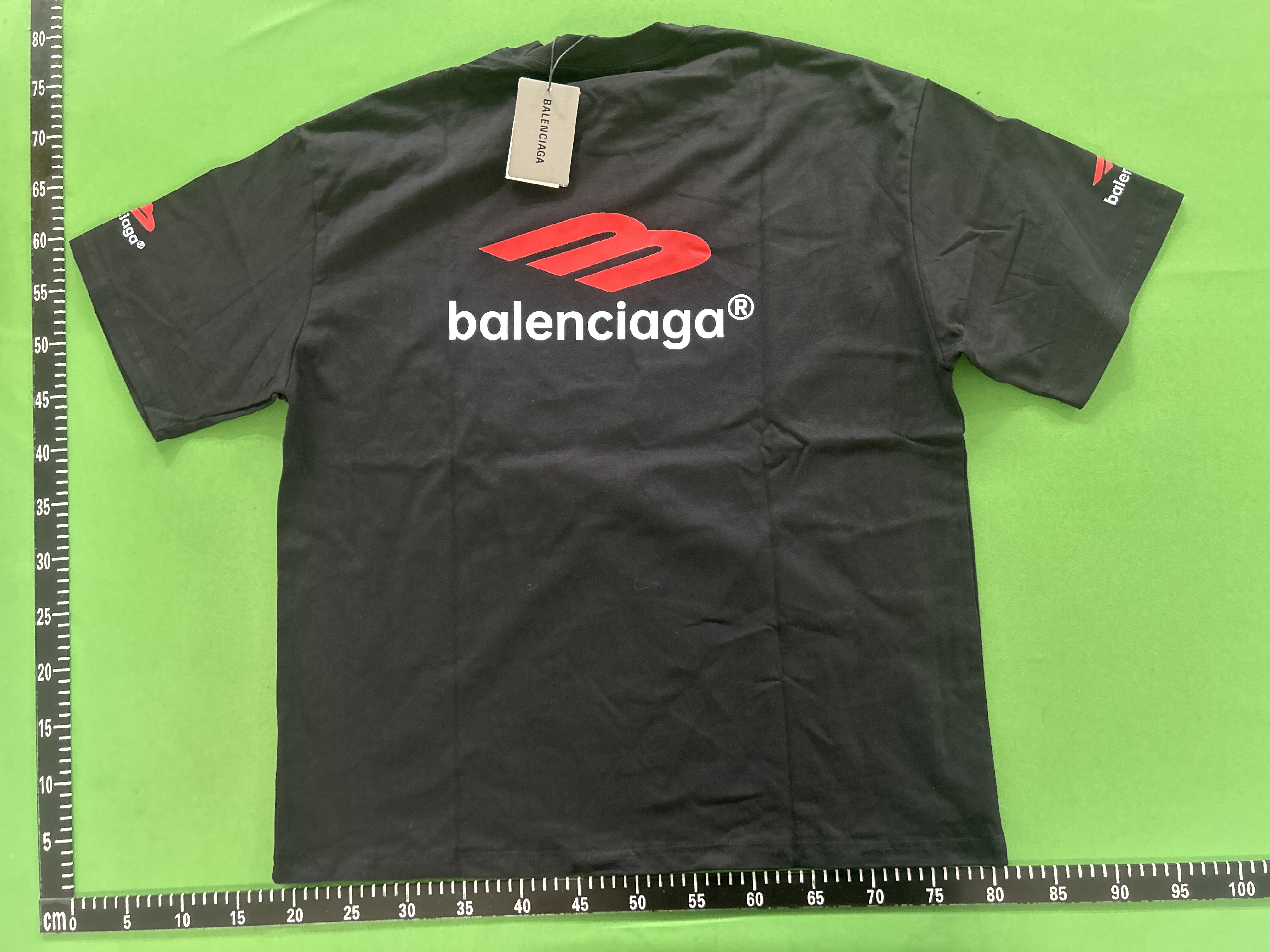 Foto QC 4 de Balenciaga Tape Type T-shirt Black Faded
