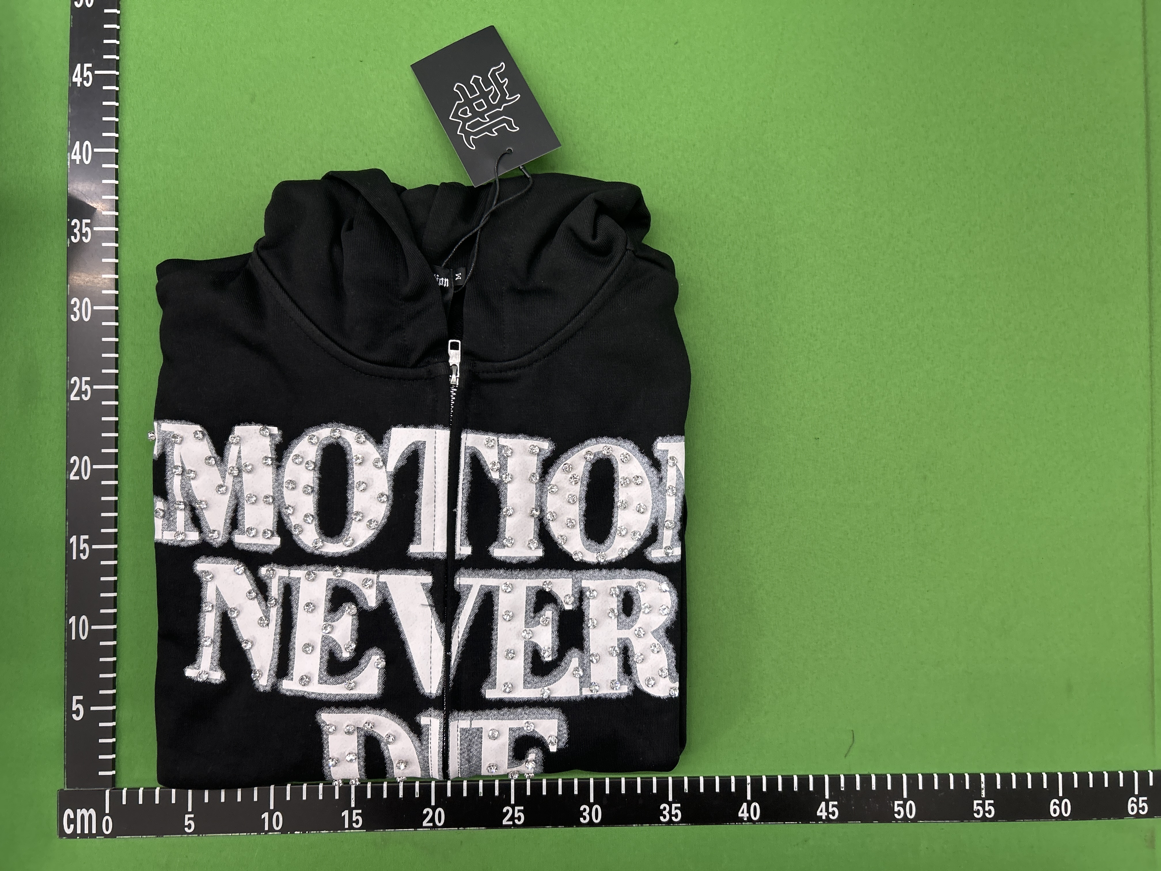 Foto QC 5 de Mixed Emotion Angel Rhinestone Sweatshirt White