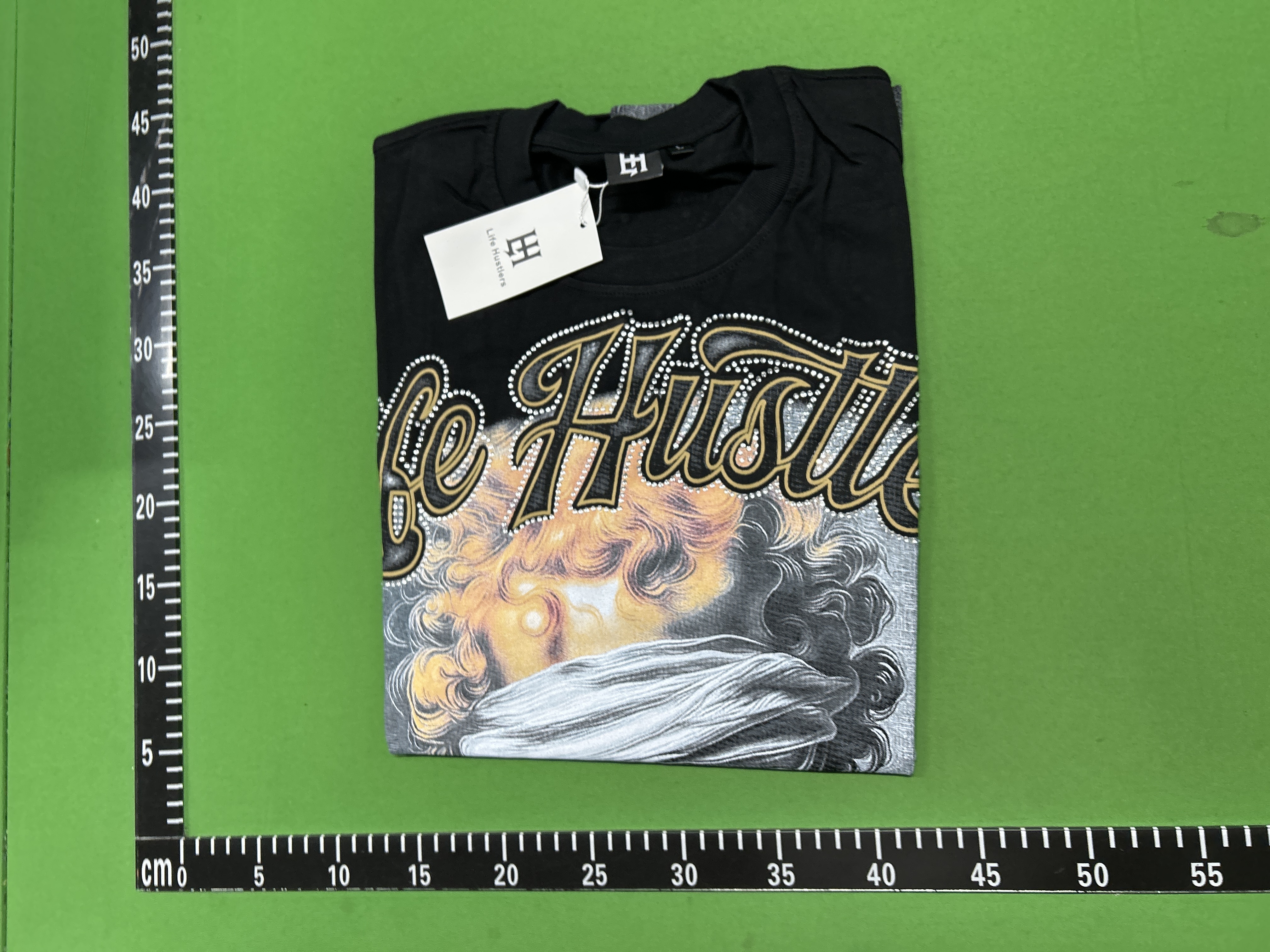 Foto QC 1 de Other T-shirt Life Hustlers Blindfolded Angel Graphic Black