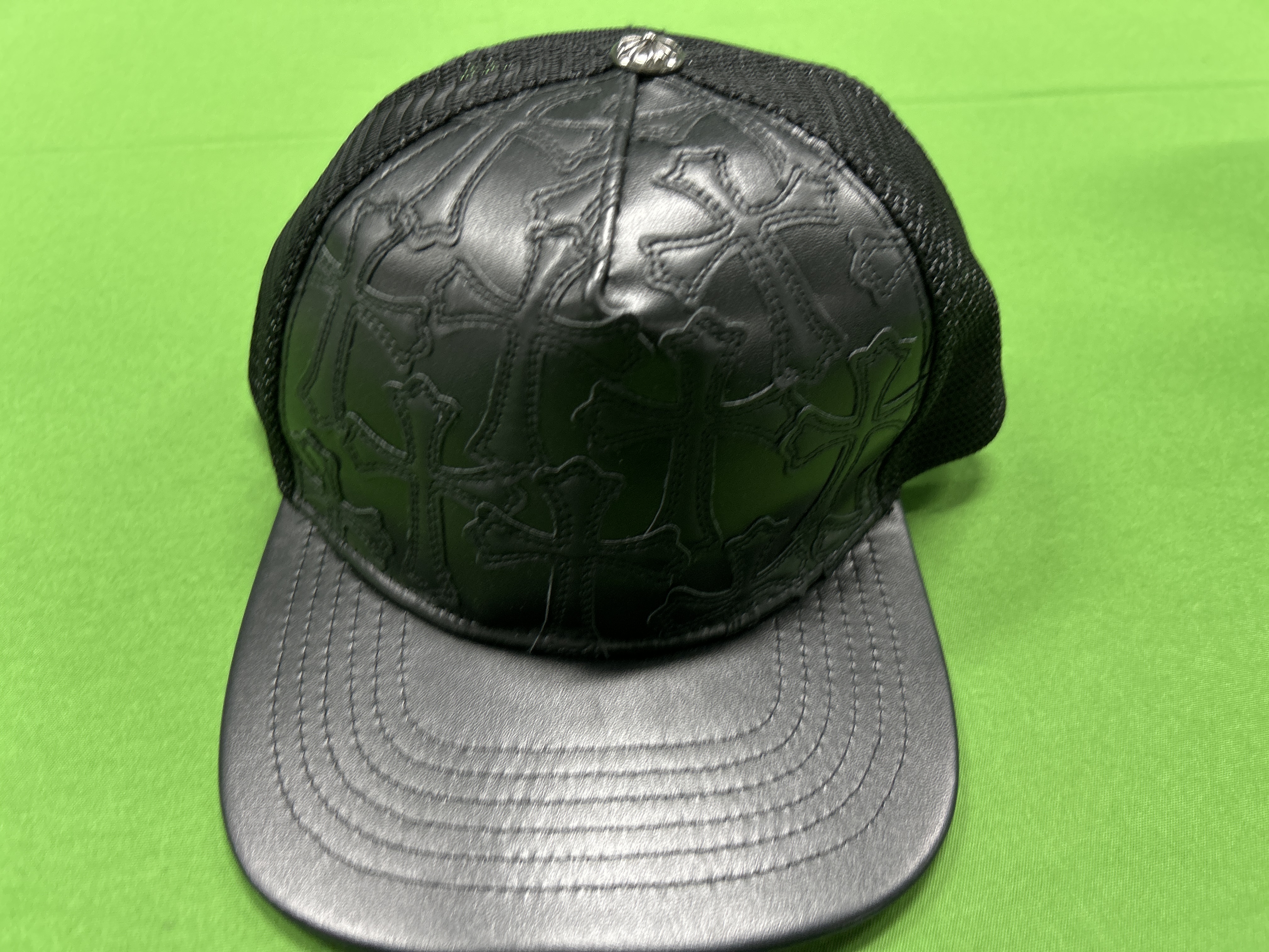 Foto QC 6 de Chrome Hearts CH Hollywood Trucker Hat Black/White