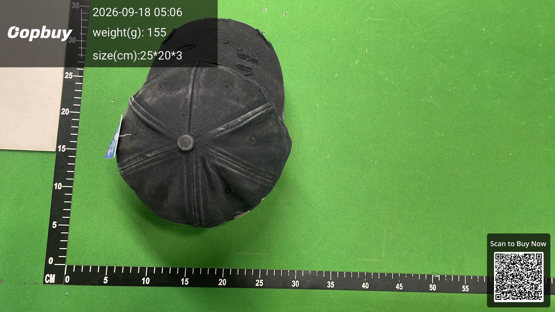 Foto QC 5 de Miu Miu Logo Distressed Cap Grey