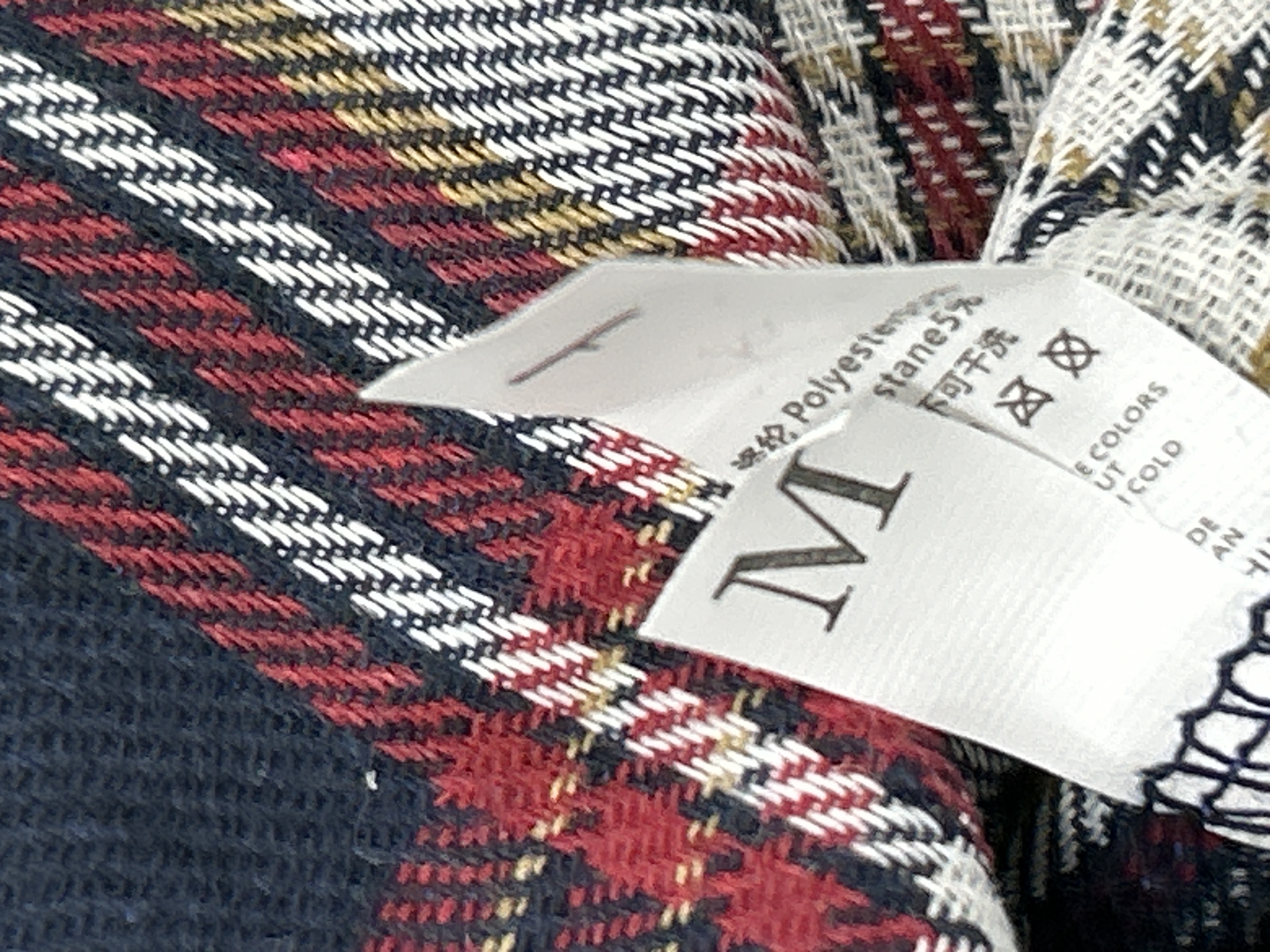 Foto QC 3 de Other Hoodie Plaid USA Patch Zip Up Navy Red