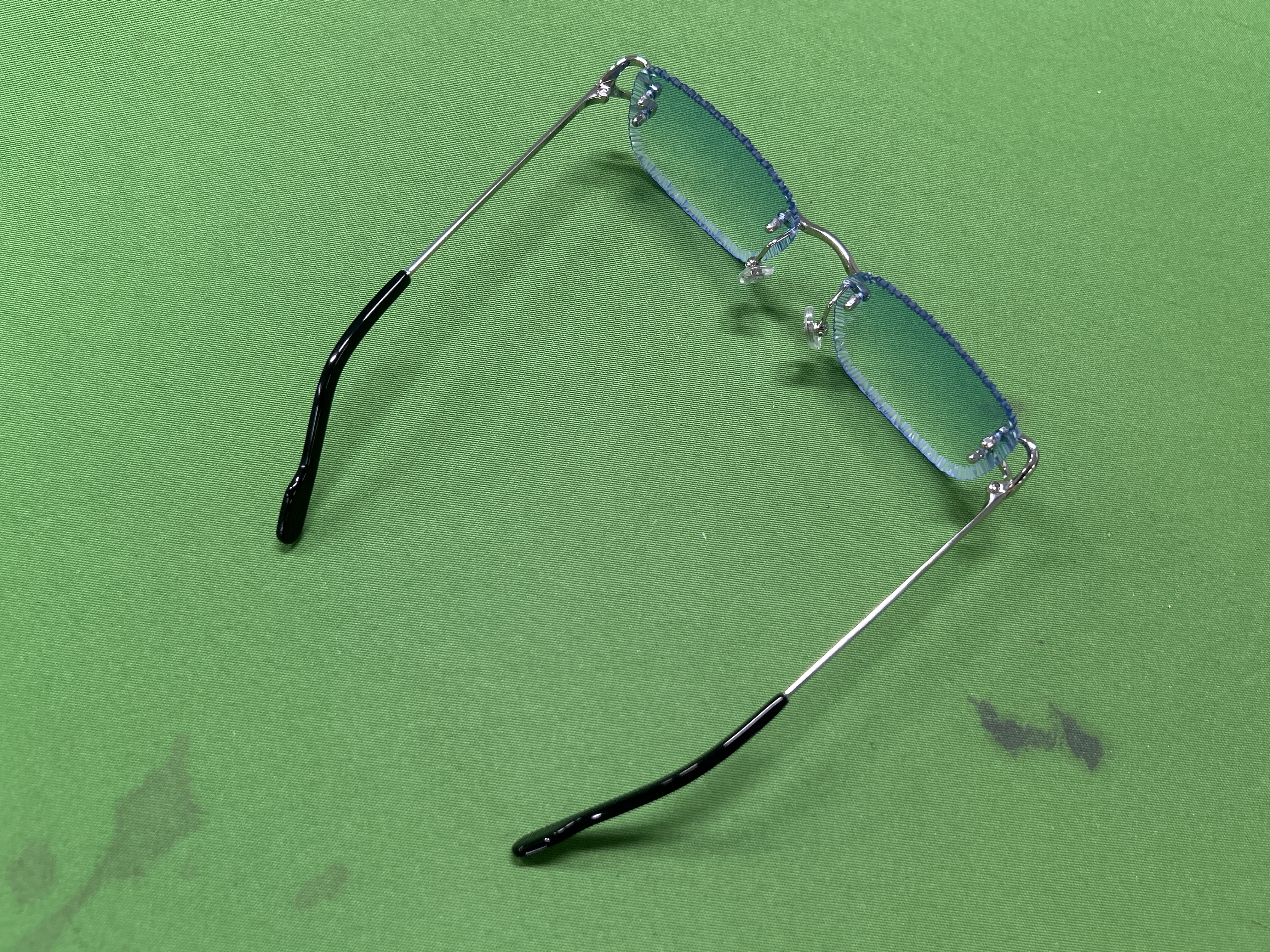 Foto QC 5 de Cartier Rimless Square-Frame Metal Sunglasses Silver Grey Gradient (CT0829)