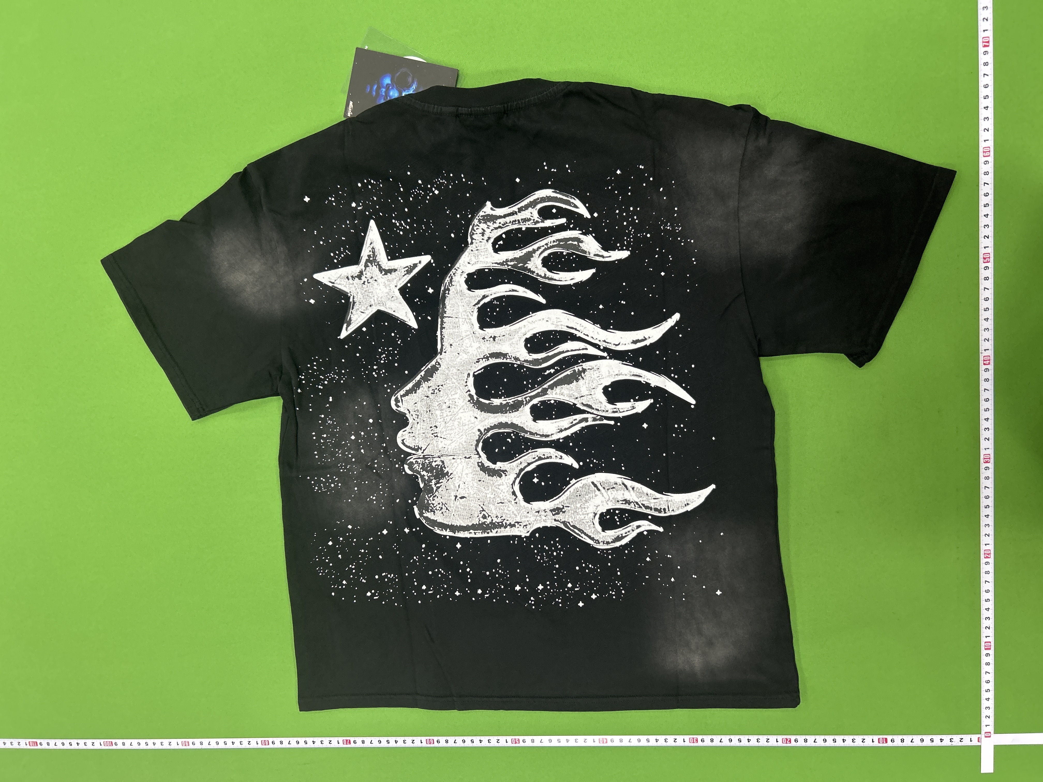 Foto QC 8 de Hellstar T-shirt Pink Logo Flame Face Black